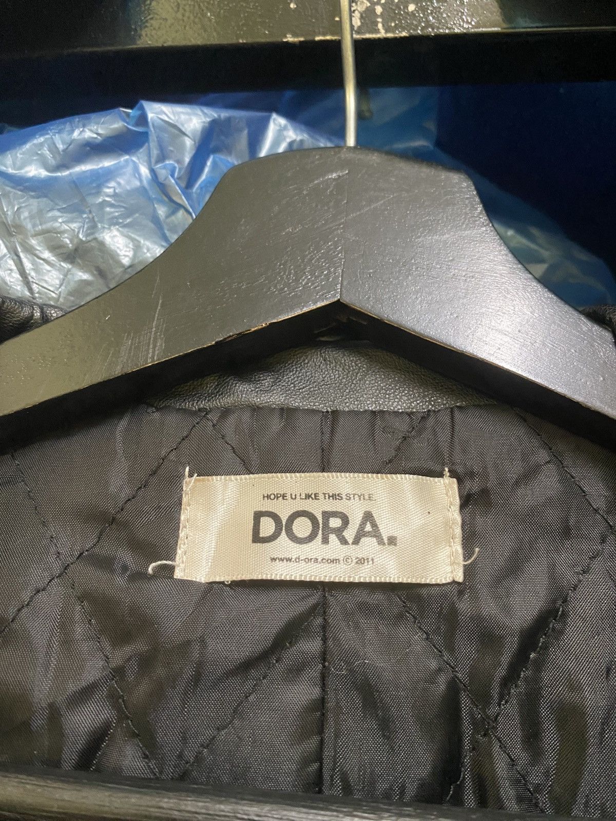 Other Vintage 2011 DORA Black Leather Biker Jacket Quilted Lining Size US S / EU 44-46 / 1 - 7 Thumbnail