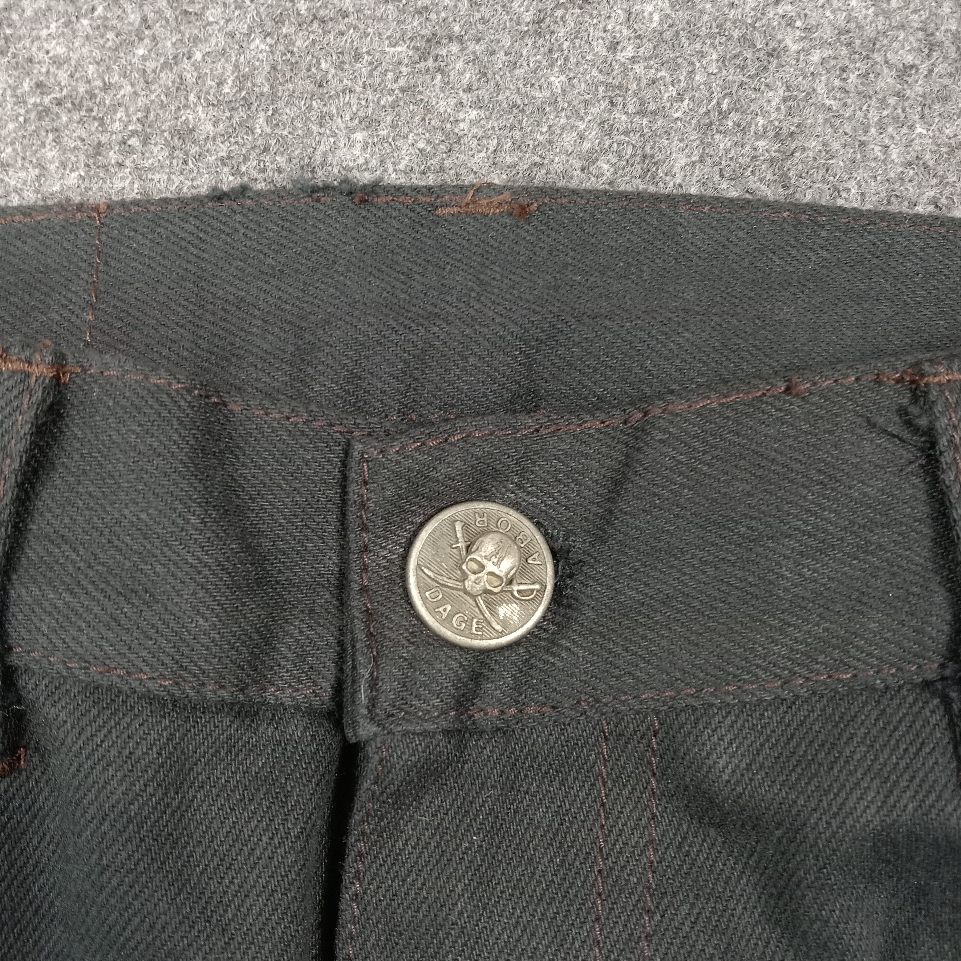 Japanese Brand Abordage by Hiromu Takahara Skull Punk Denim Pants C280N6 Size US 31 - 8 Thumbnail