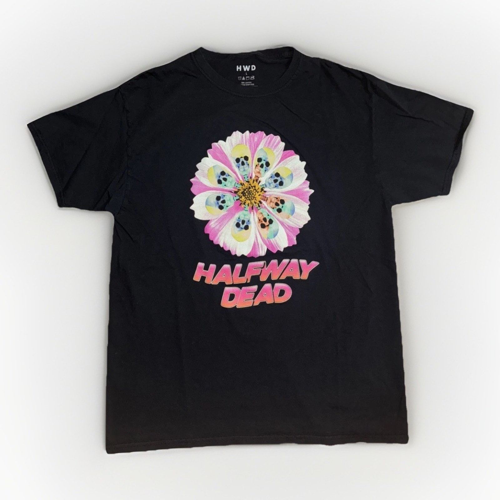 Band Tees × Vintage Halfway Dead Graphic T-Shirt Black Men’s L 20x28 Streetwear Size US L / EU 52-54 / 3 - 1 Thumbnail
