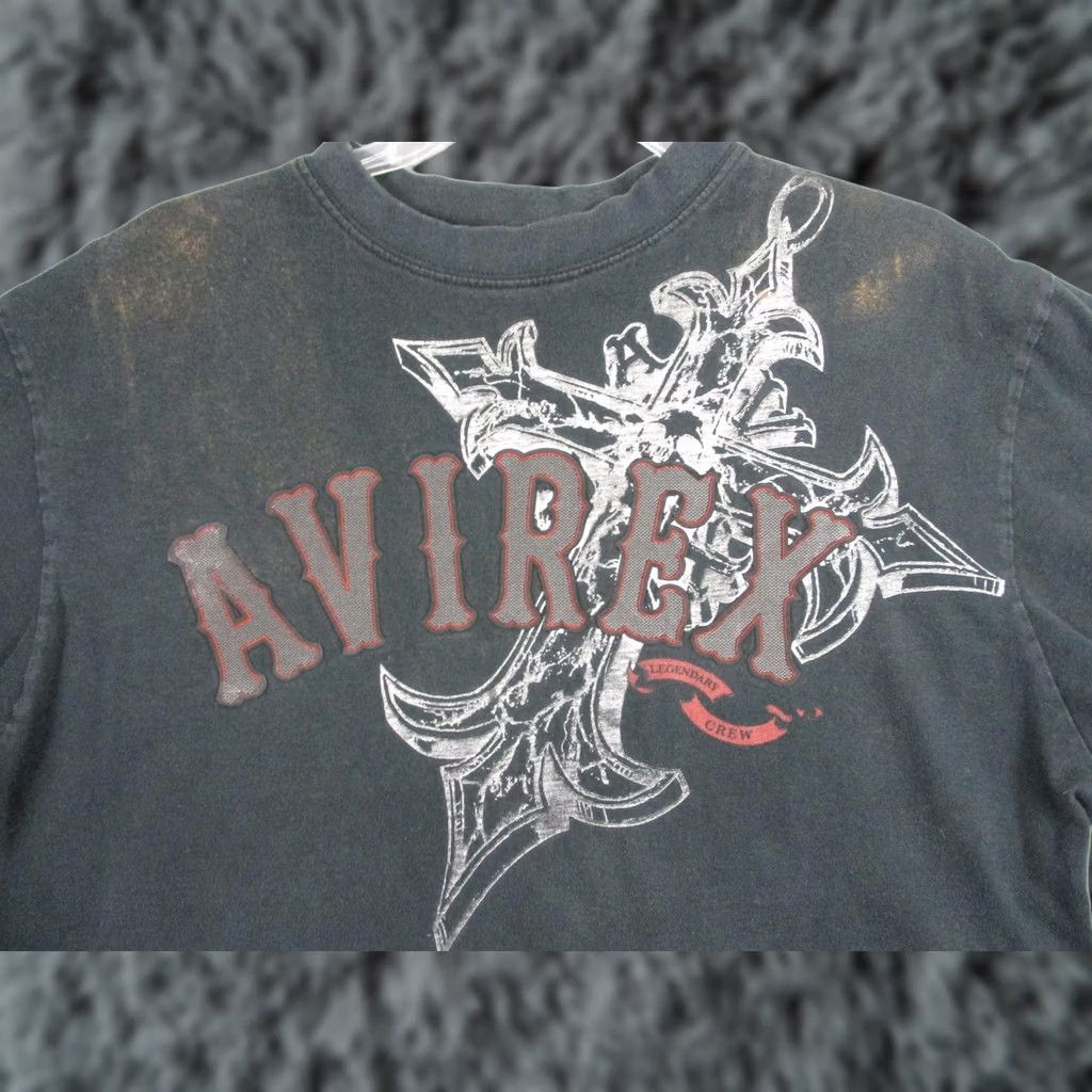 Avirex Avirex Shirt Mens Large Black Legendary Crew Graphic Tee T-Shirt Cotton Size US L / EU 52-54 / 3 - 1 Thumbnail