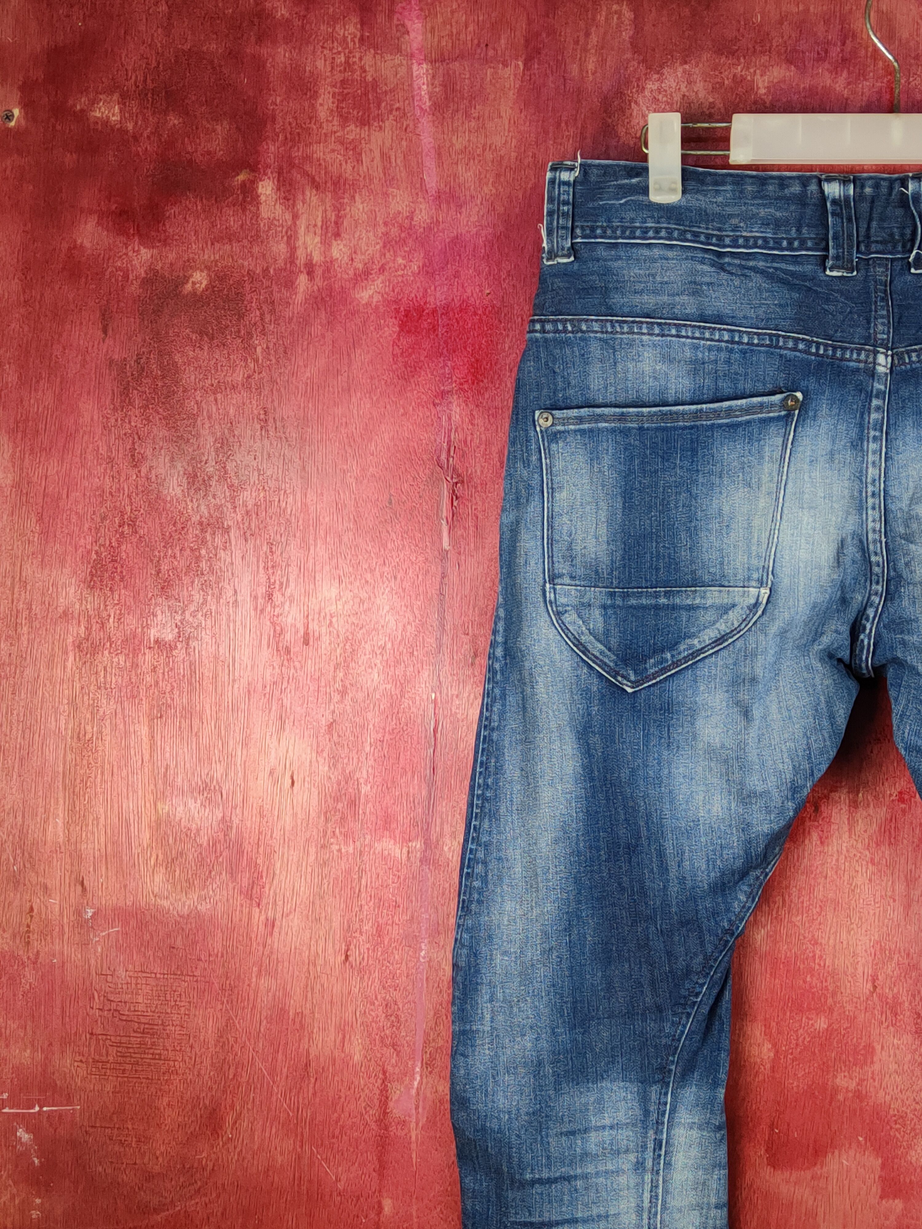 Japanese Brand Back Number-Black Dark Blue Faded Multipocket Denim #S1599 Size US 30 / EU 46 - 8 Thumbnail