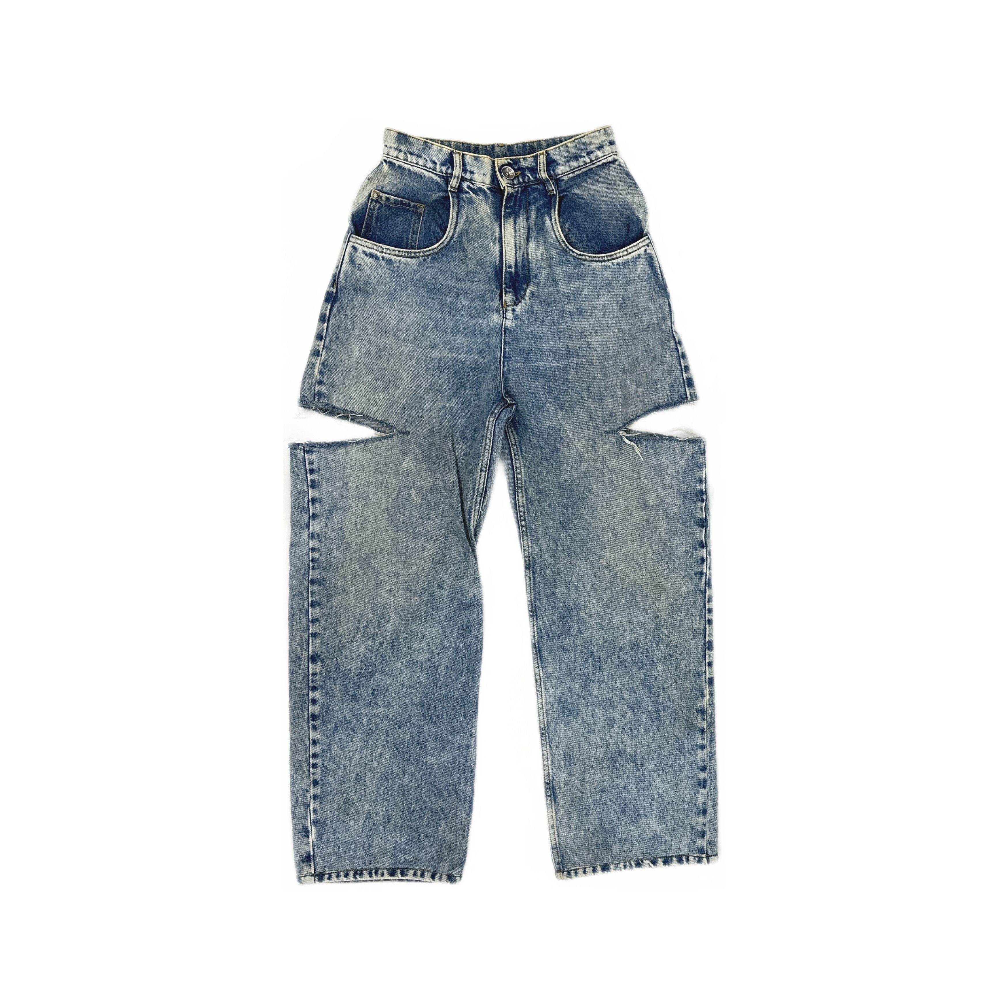 Maison Margiela Maison Margiela Distressed Cut-out Jeans Size 38 Size 26" / US 2 / IT 38 - 1 Thumbnail