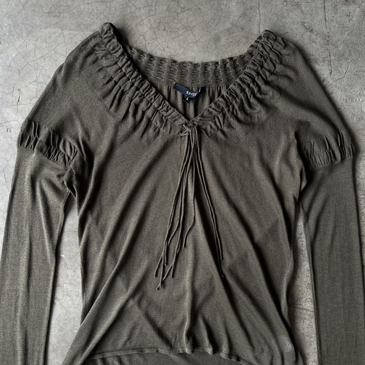 Gucci 90’s Gucci - Tom Ford - Silk Sheer Long Sleeve Size L / US 10 / IT 46 - 2 Thumbnail