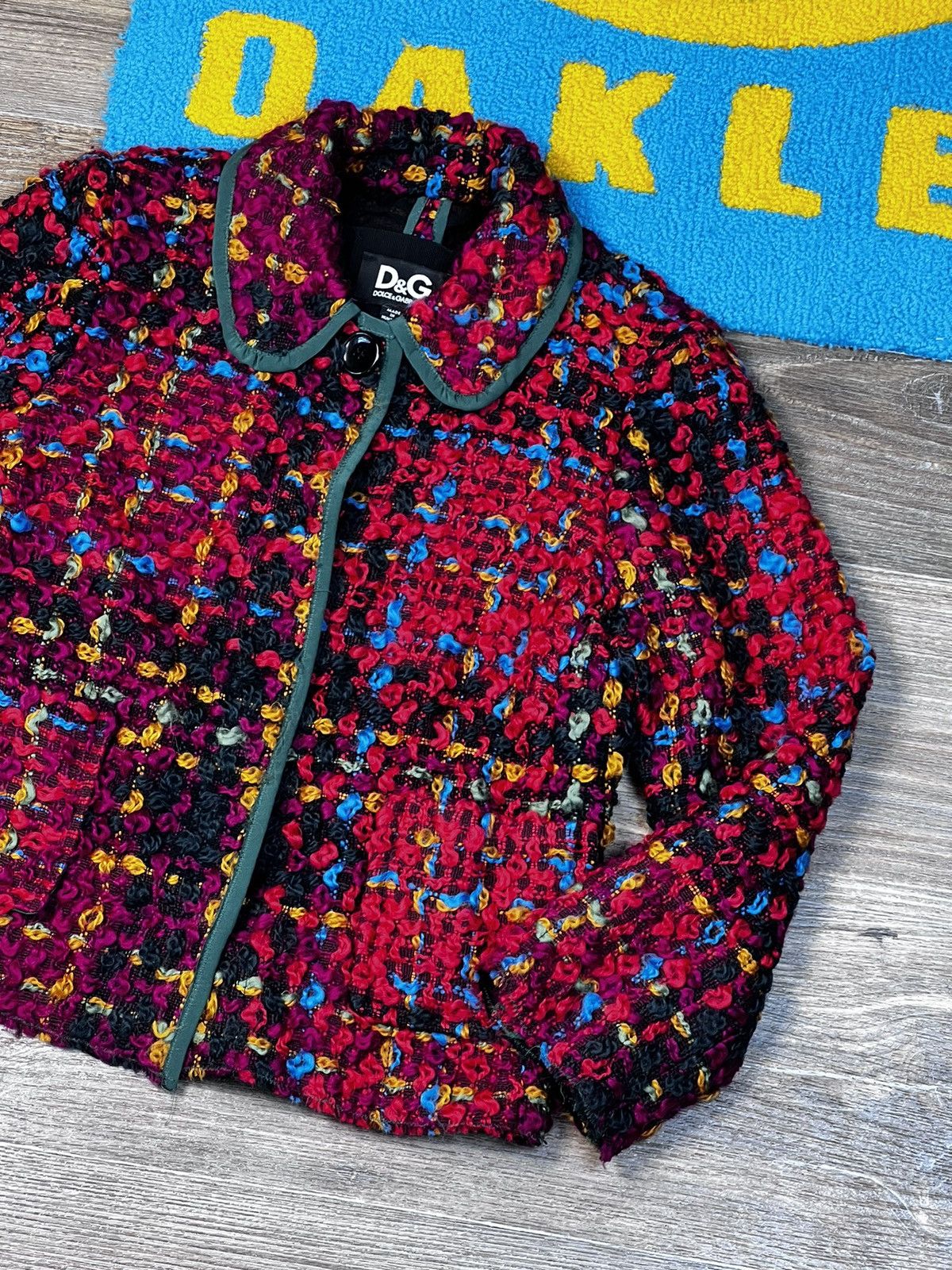 Dolce & Gabbana Dolce Gabbana Multicolour Tweed Wool/Silk Crop Blazer Jacket Size M / US 6-8 / IT 42-44 - 2 Thumbnail