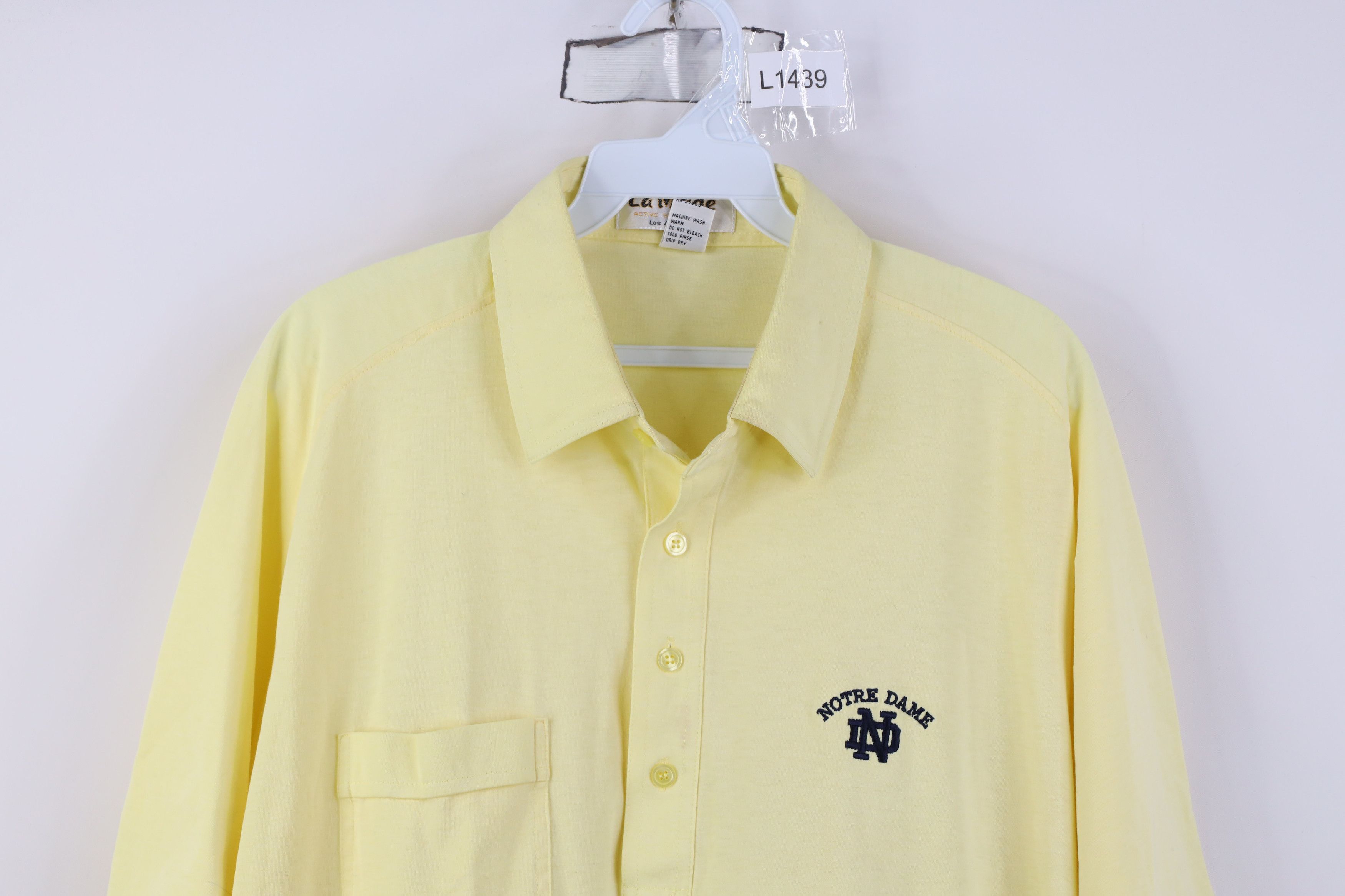 Vintage Vintage 70s 80s Notre Dame University Collared Golf Polo USA Size US XL / EU 56 / 4 - 2 Thumbnail
