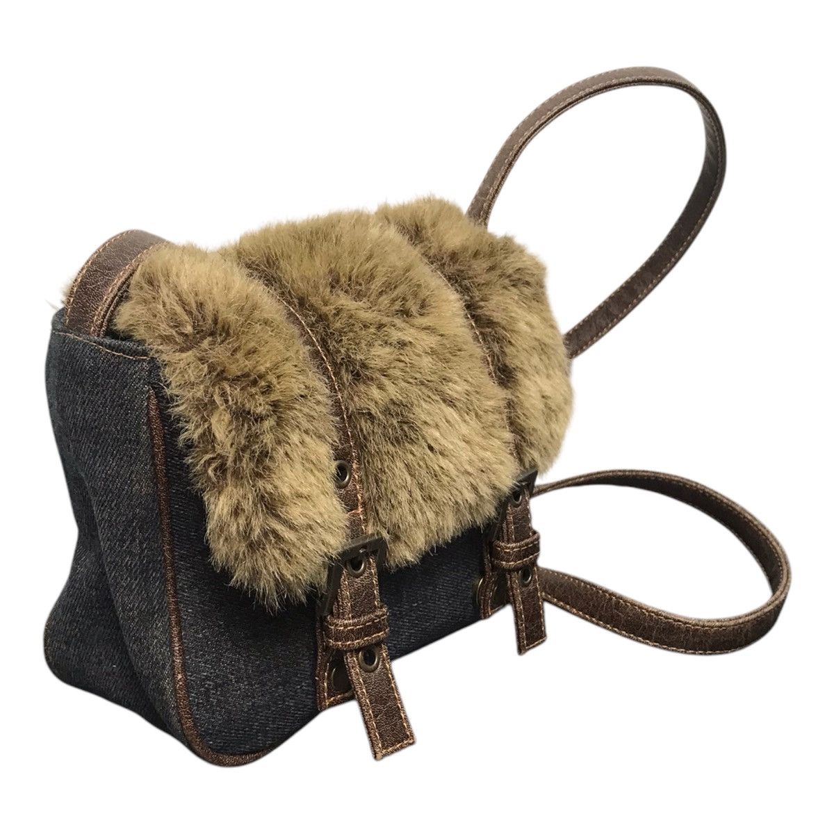 Hysteric Glamour × If Six Was Nine × Japanese Brand Denim Mink Fur SlingBag Size ONE SIZE - 3 Thumbnail