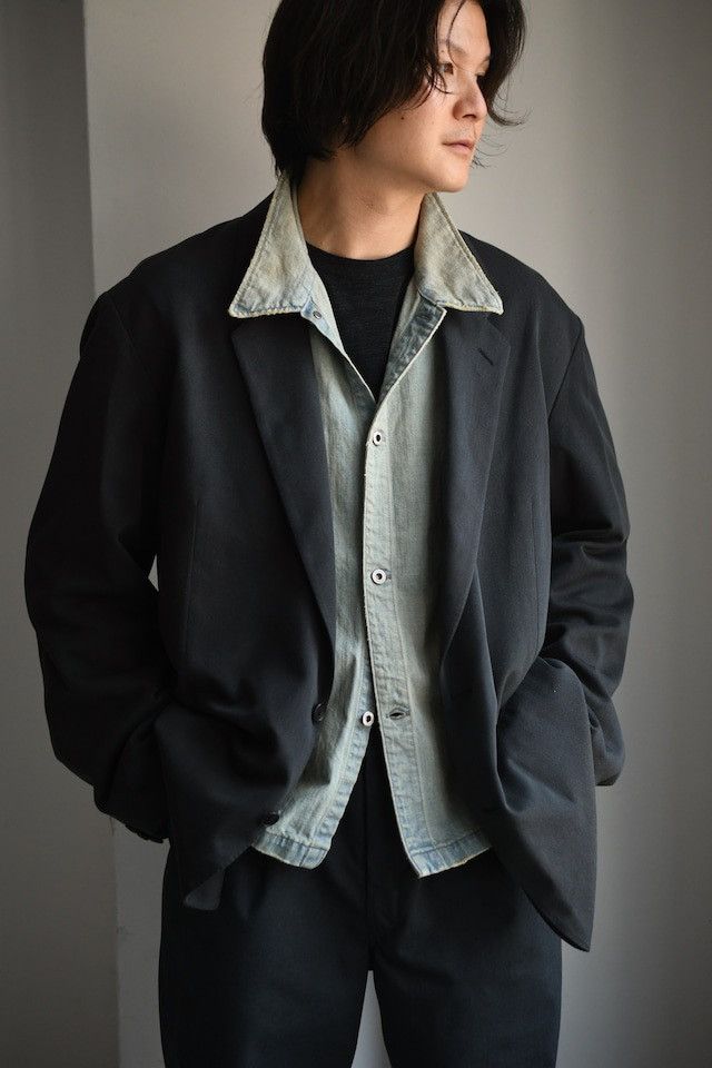 A.PRESSE A.PRESSE / Washed Silk Jacket (Charcoal) Size US XL / EU 56 / 4 - 13 Thumbnail