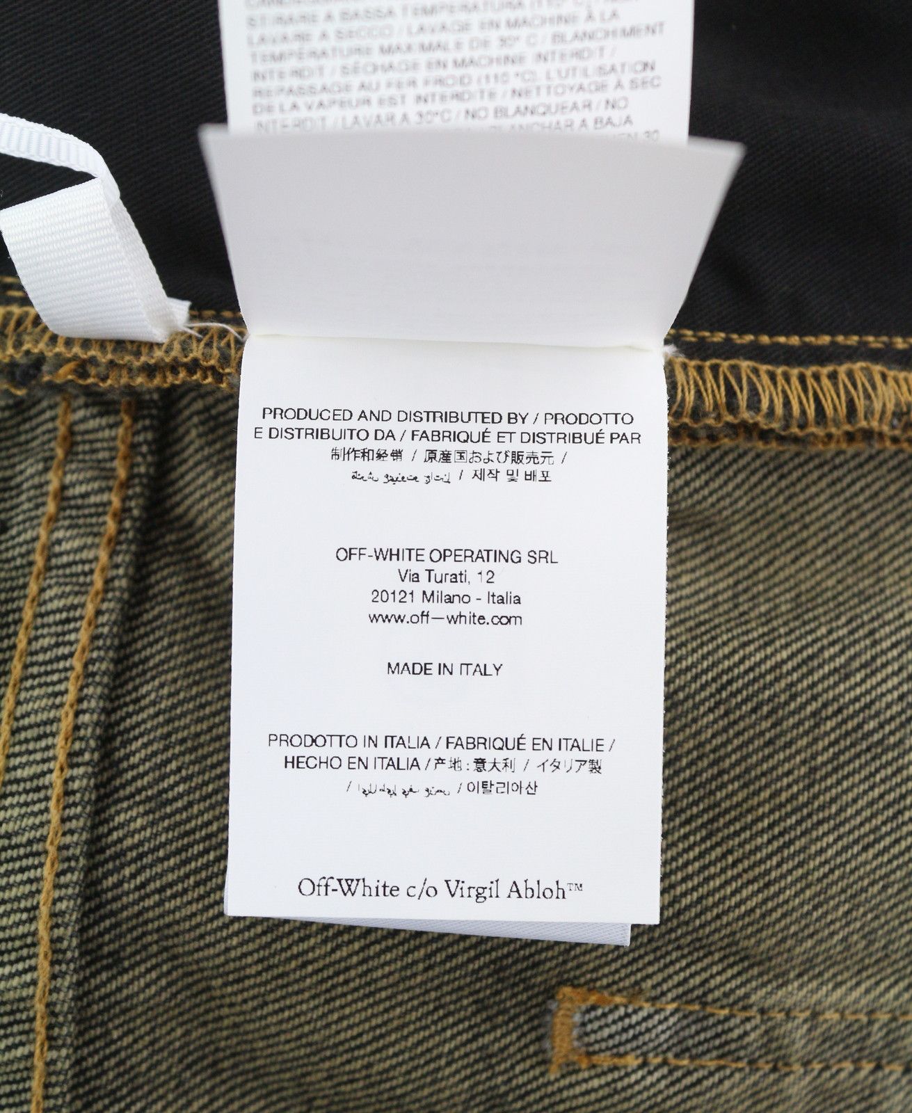 Off-White W34 Black Distress Faded Button Fly Regular 87752 Size US 34 / EU 50 - 9 Thumbnail