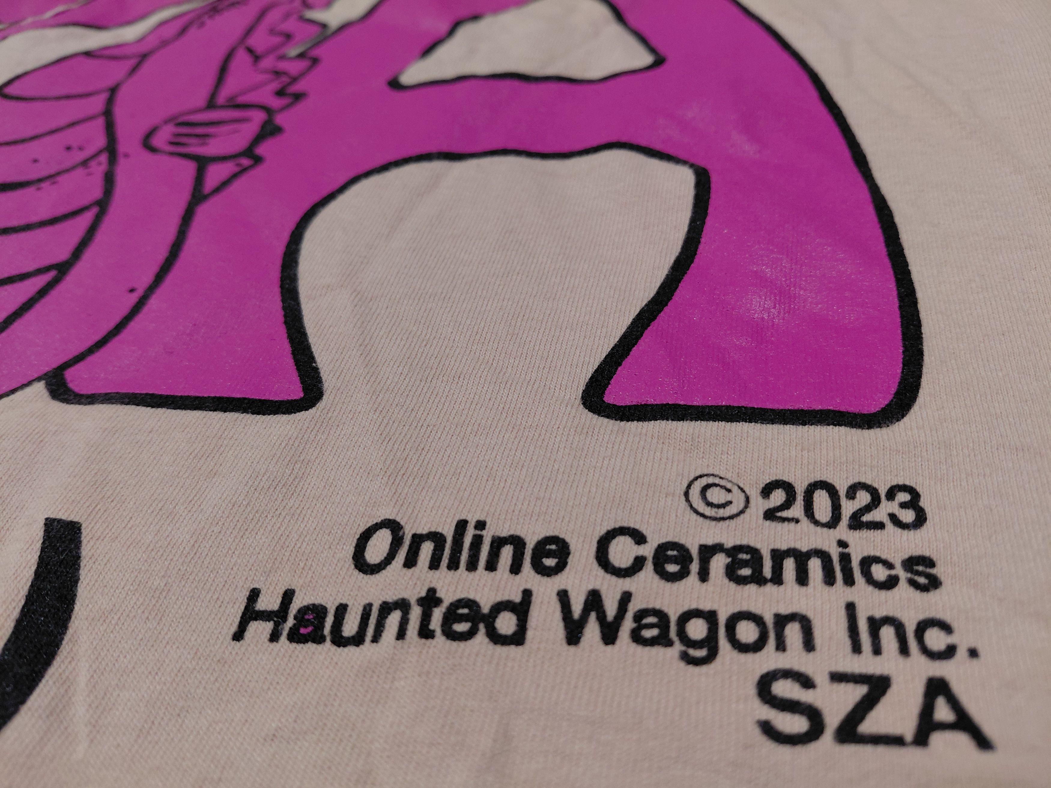 Rap Tees SZA x Online Ceramics Album Tour Pink Seahorse Shirt Size M Size US M / EU 48-50 / 2 - 4 Thumbnail