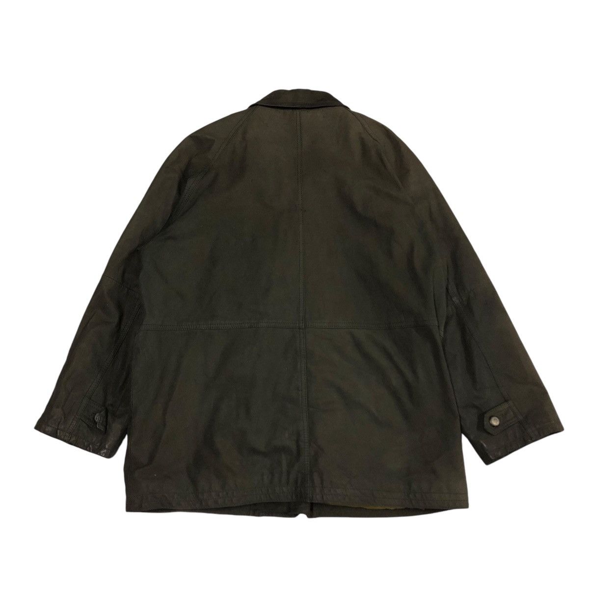 Japanese Brand VINTAGE LEATHER JACKET COWHIDE ALL THE WAY BLANKET BIG LOGO Size US M / EU 48-50 / 2 - 2 Thumbnail