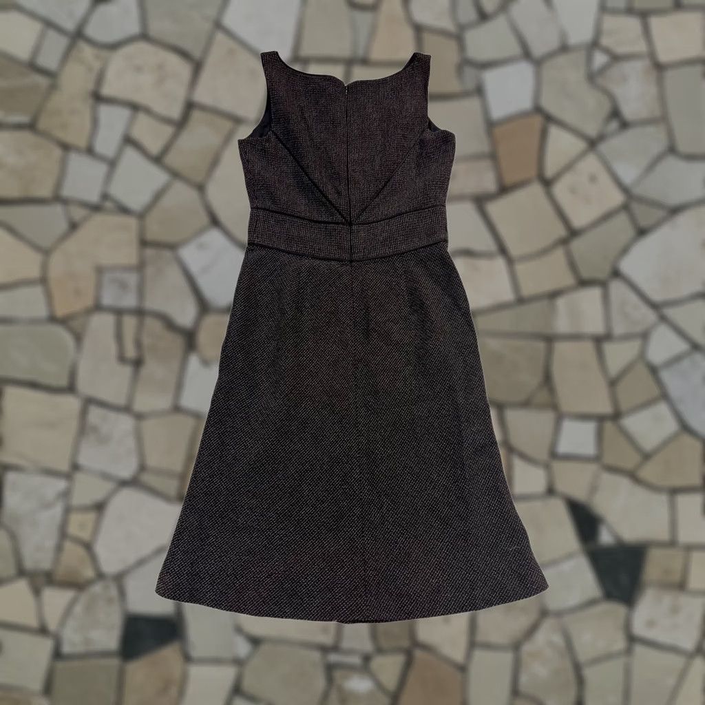 Ann Taylor VINTAGE Women’s Ann Taylor Dress Wool Houndstooth A-Line Sleeveless Knee Length Grey 6 Womens Size M / US 6-8 / IT 42-44 - 1 Thumbnail