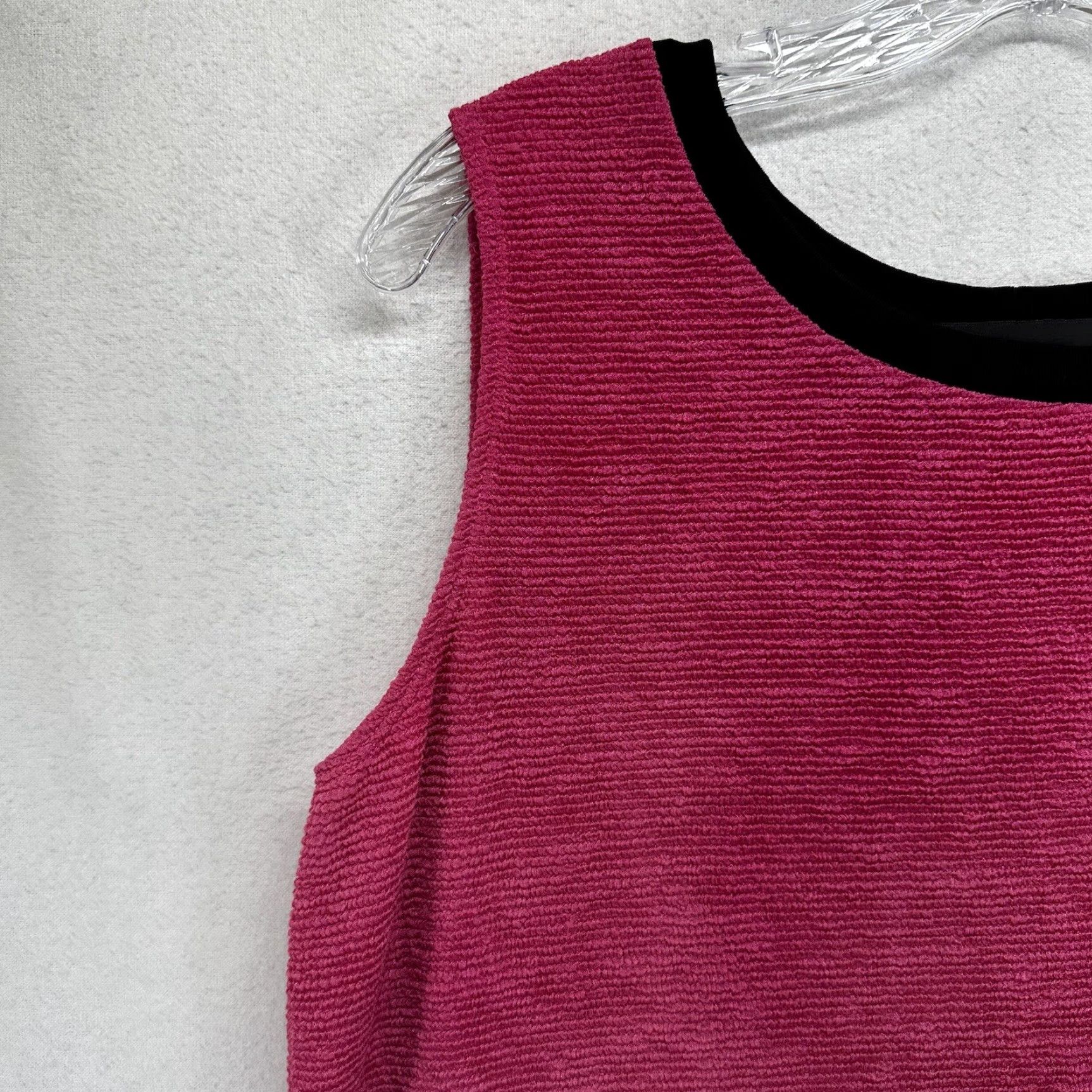 Vintage VINTAGE Christina Hope Womens Tank Top Sleeveless Magenta Vintage 90s Casual Party USA Size L / US 10 / IT 46 - 4 Thumbnail