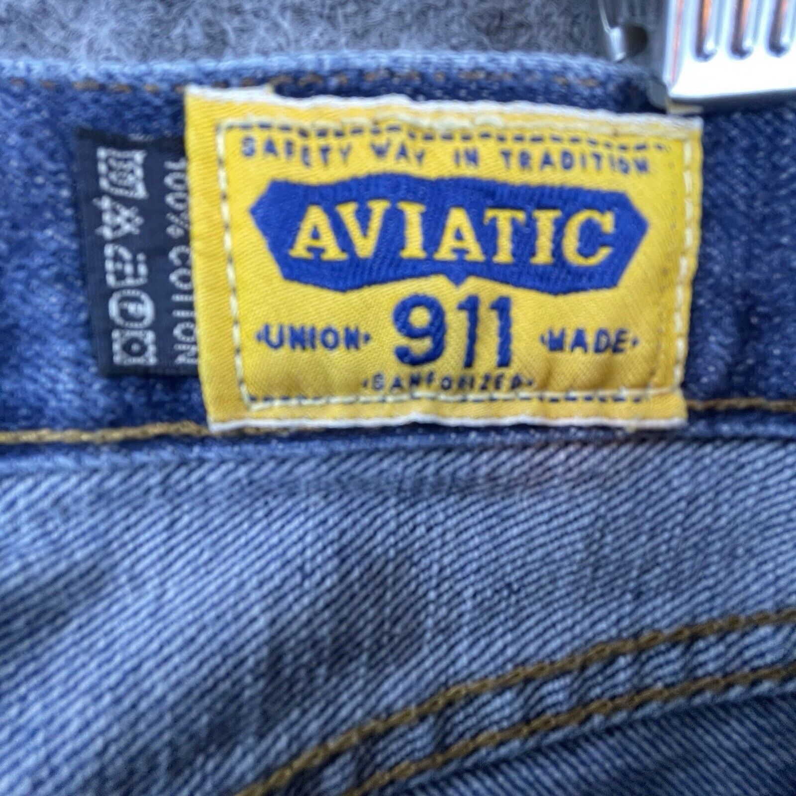 Aviatic Aviatic Jeans Mens 31 Blue Straight 911 Italian Workwear Size US 31 - 4 Thumbnail