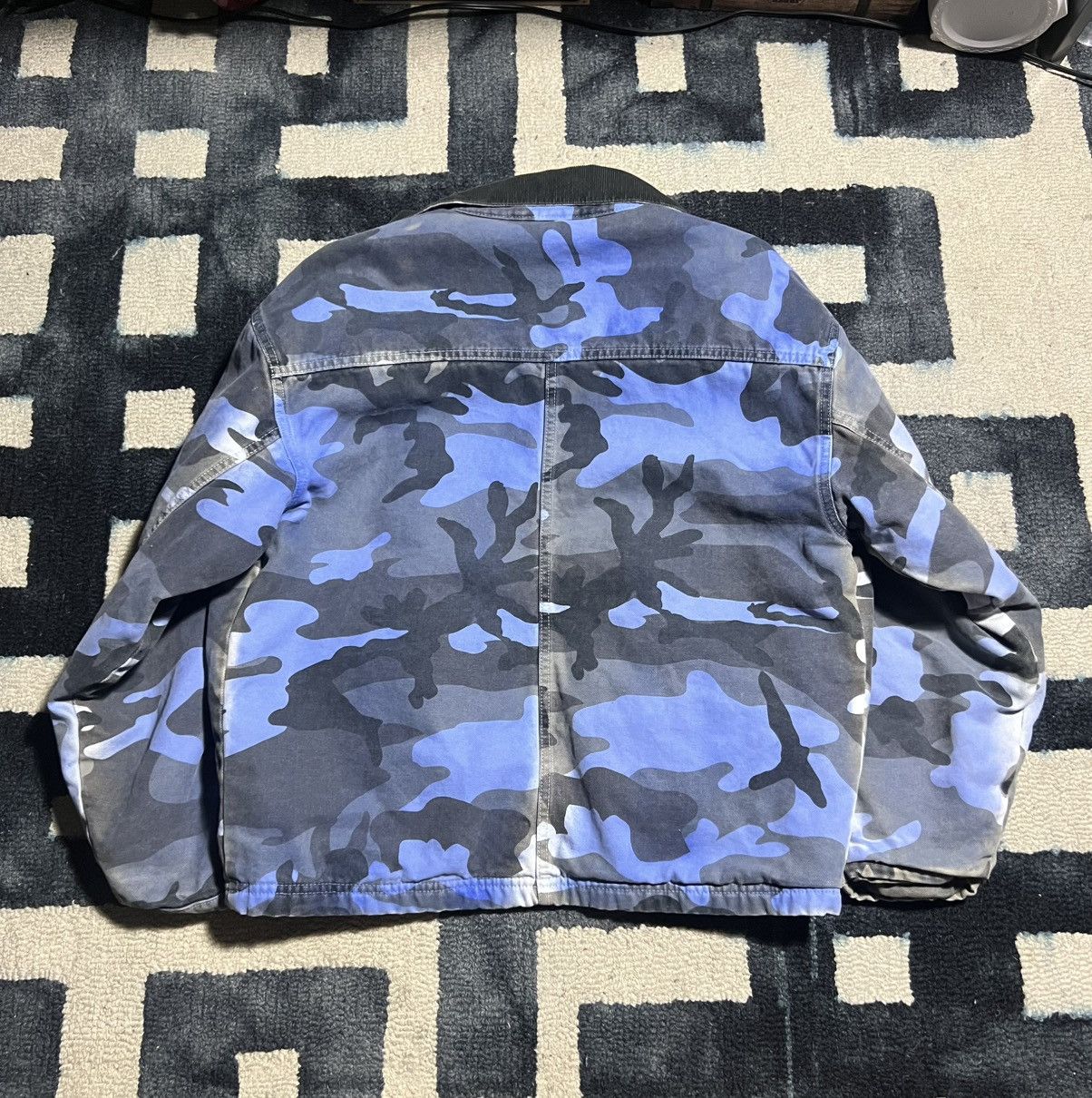 Stussy Stussy jacket camo blue outerwear workwear winter fall Size US S / EU 44-46 / 1 - 4 Thumbnail