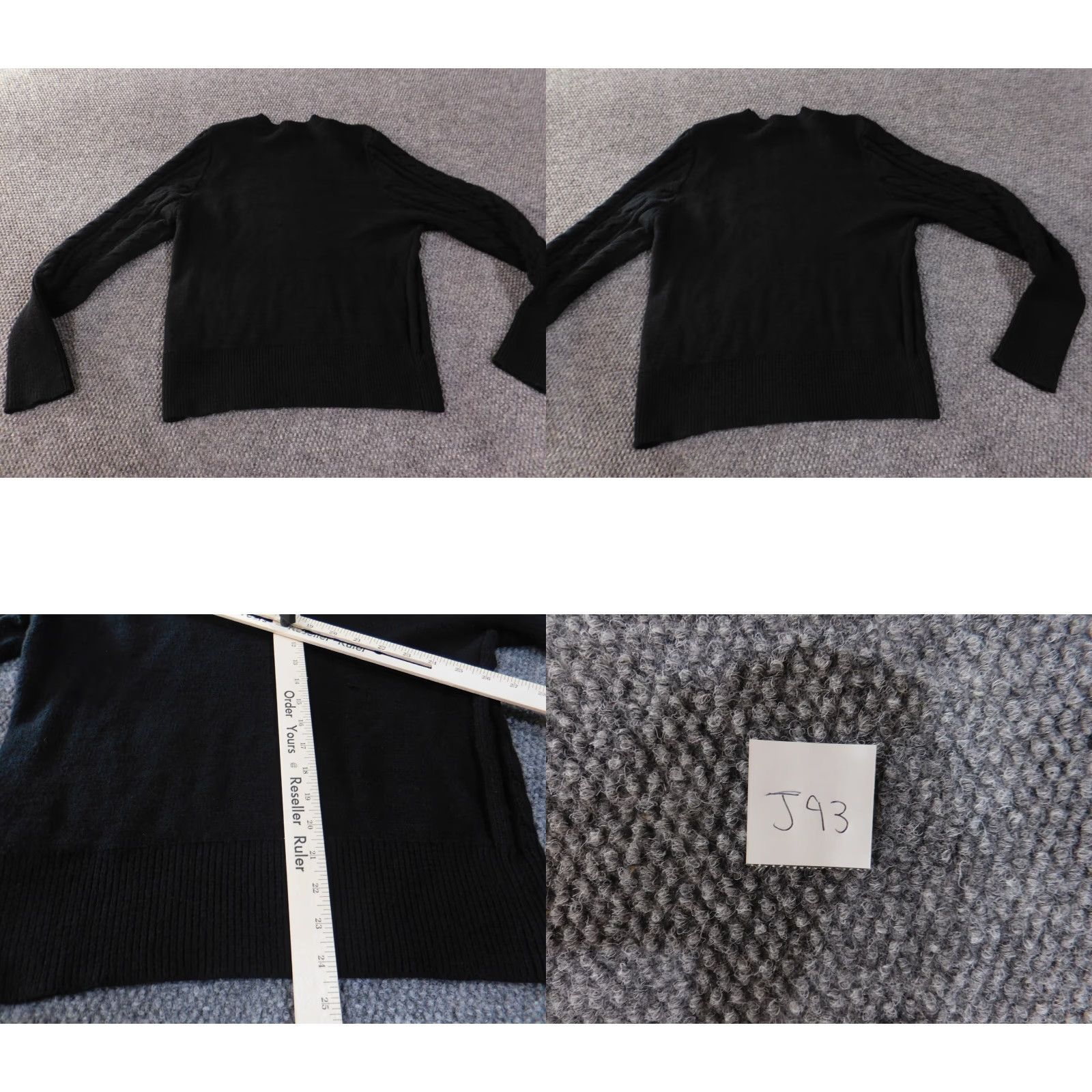 Express Express Womens Medium Black Crewneck Knit Pullover Sweater Size M / US 6-8 / IT 42-44 - 8 Thumbnail