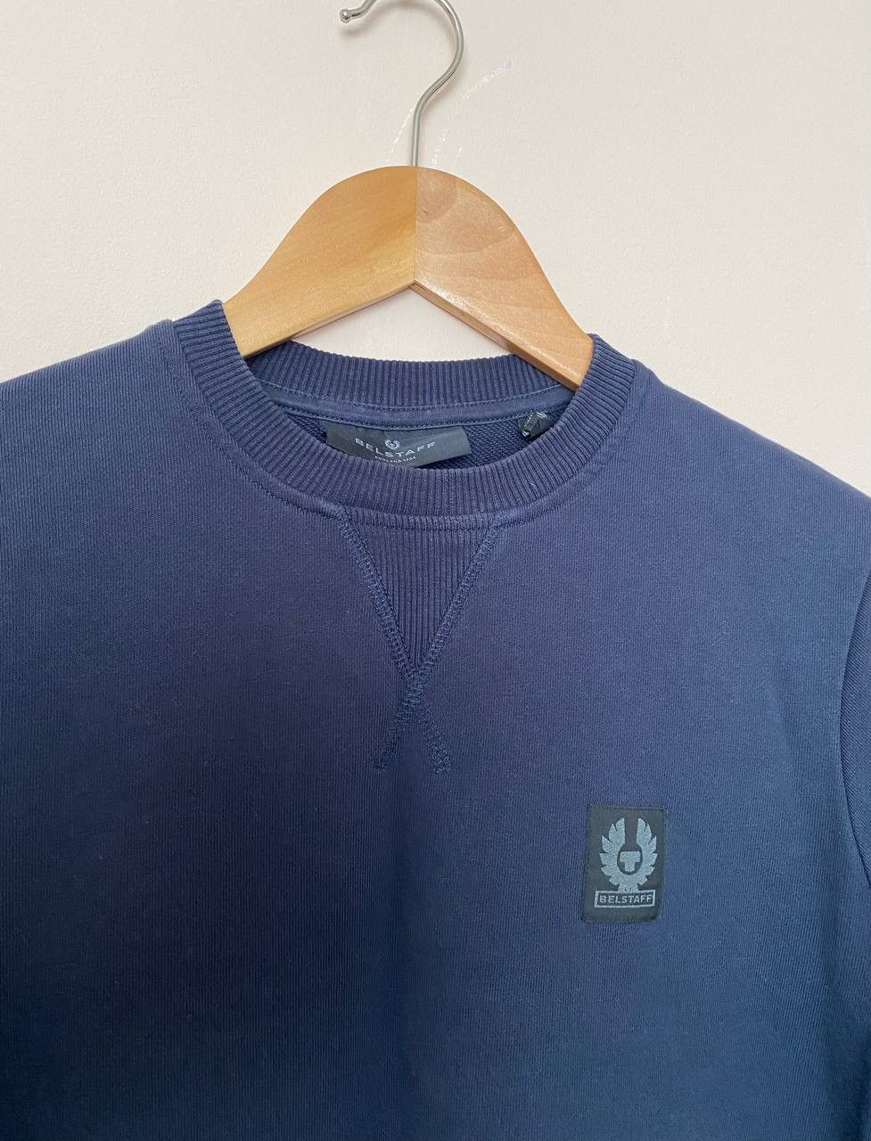 Belstaff Belstaff Men's Patch Crew Sweater Size XS Blue Sweatshirt Size US XS / EU 42 / 0 - 3 Thumbnail