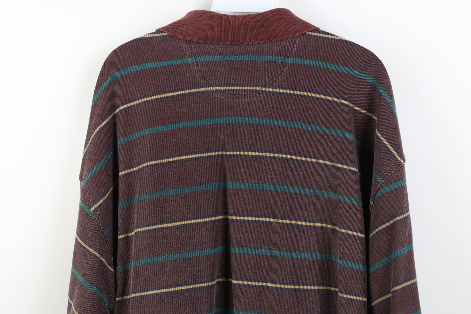 Vintage Vintage 90s Streetwear Striped Long Sleeve Rugby Polo Shirt Size US XL / EU 56 / 4 - 13 Thumbnail