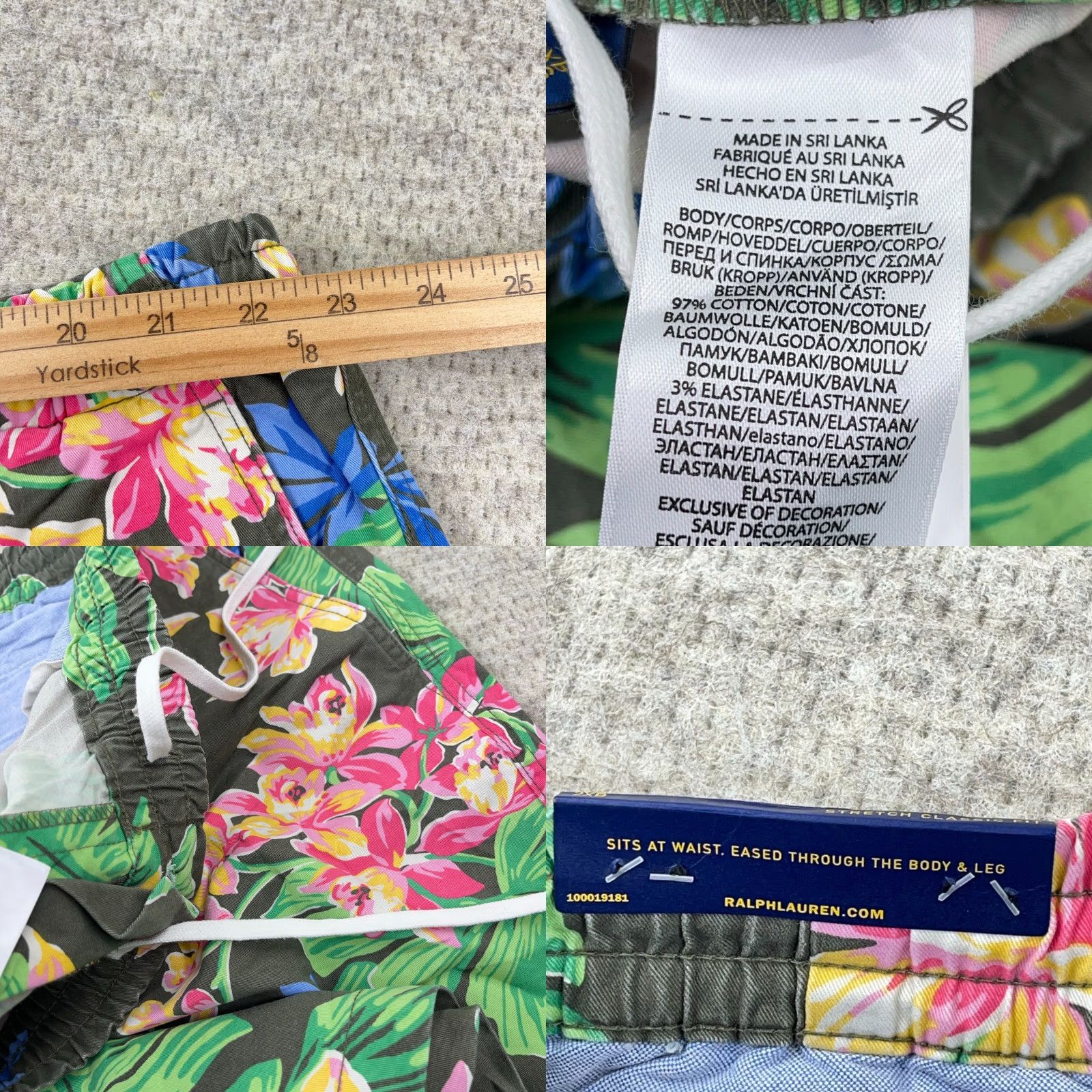 Polo Ralph Lauren Polo Ralph Lauren Swim Trunks Men 2XB Green Pink Floral Stretch Classic Fit Size US XXL / EU 58 / 5 - 9 Thumbnail