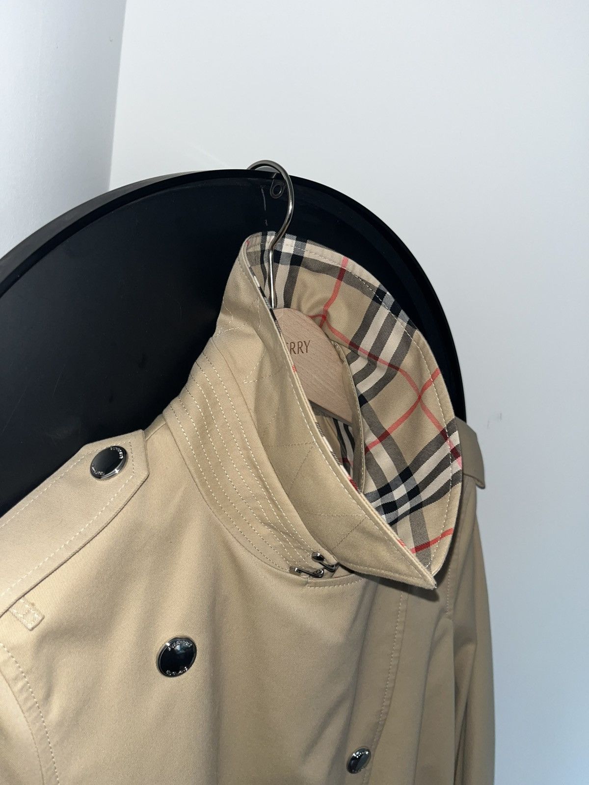 Burberry Burberry Check Collar Gabardine Trench Coat Size S / US 4 / IT 40 - 13 Thumbnail