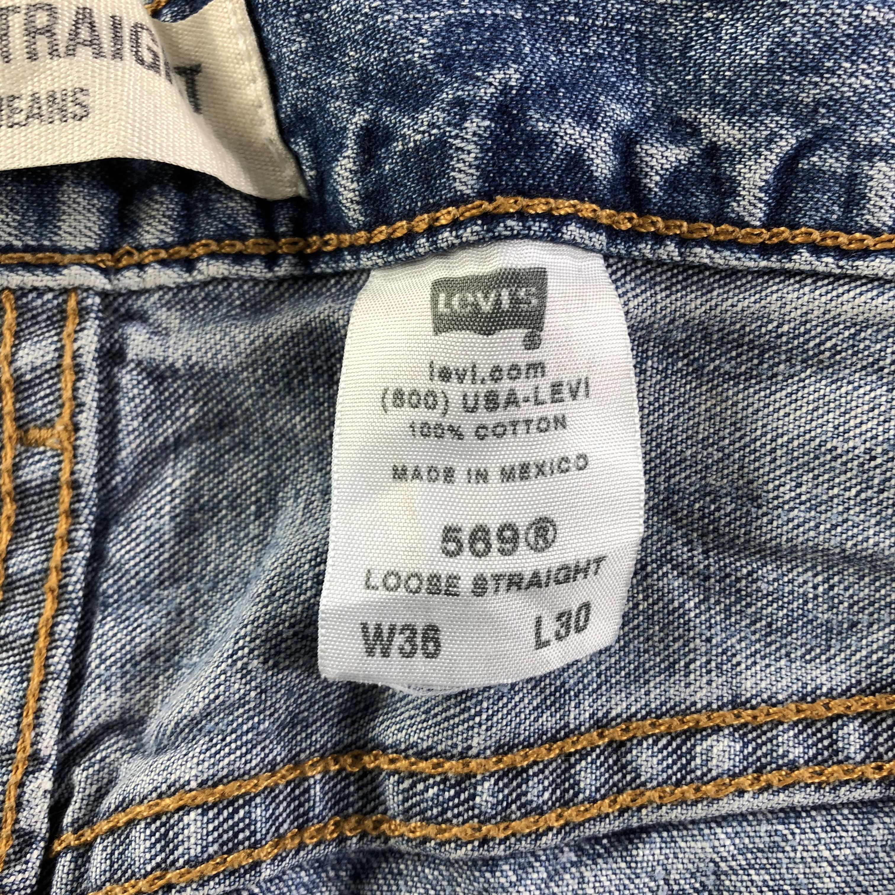 Levi's Vintage Blue Wash Levis 569 Jeans-J3362 Size US 37 - 11 Thumbnail