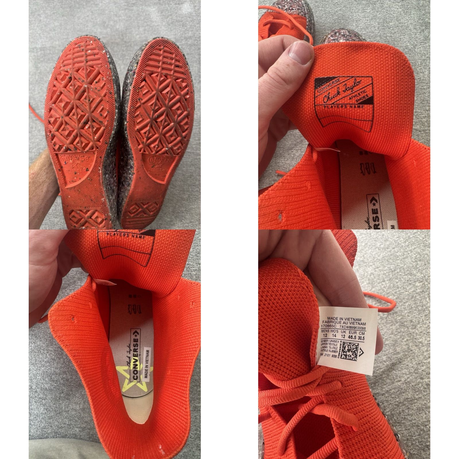 Converse Converse Chuck 70 Renew Knit Orange Recycled High Top Sneaker Men 12 Shoes Shoe Sneaker Knit Orange Men 12 Size US L / EU 52-54 / 3 - 9 Thumbnail