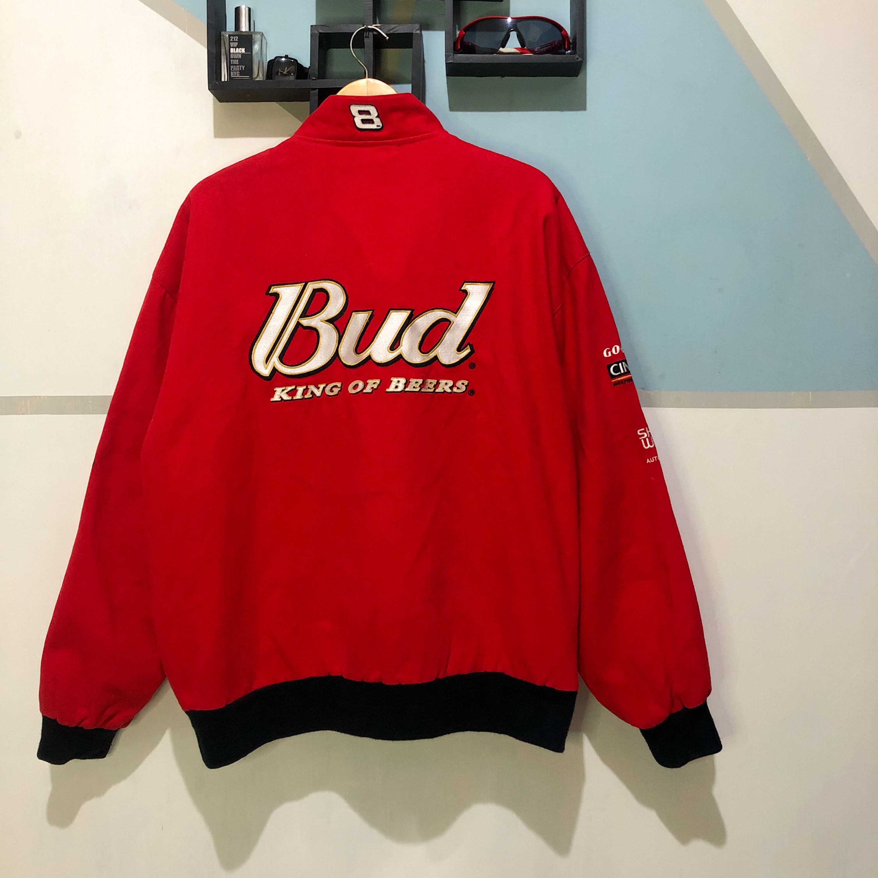 Chase Authentics Vintage Dale Earnhardt Budweiser Nascar Jacket Size US XL / EU 56 / 4 - 15 Thumbnail