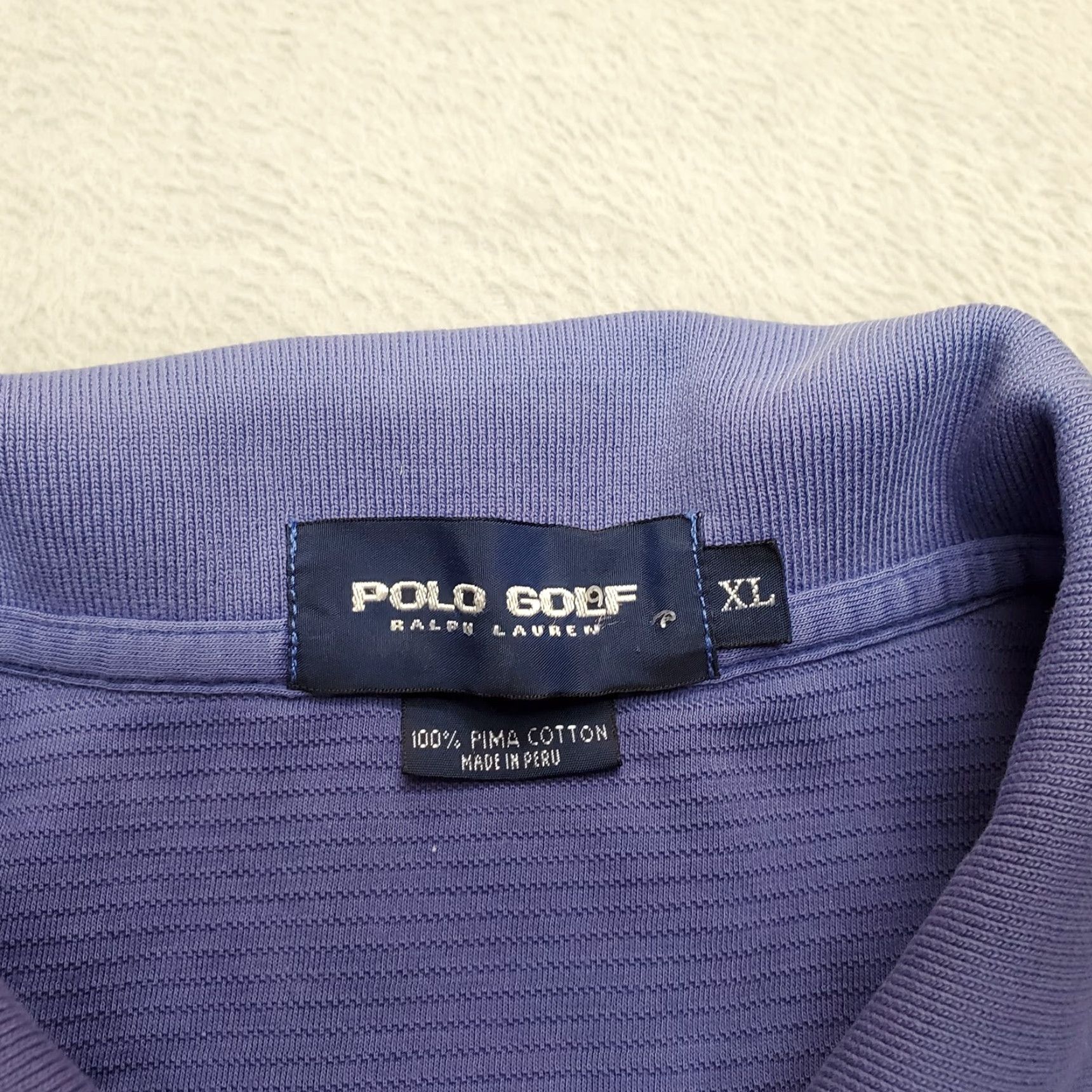 Polo Ralph Lauren Polo Ralph Lauren Shirt Men XL Blue Ribbed 100% Pima Cotton Casual Polo Shirt Size US XL / EU 56 / 4 - 5 Thumbnail