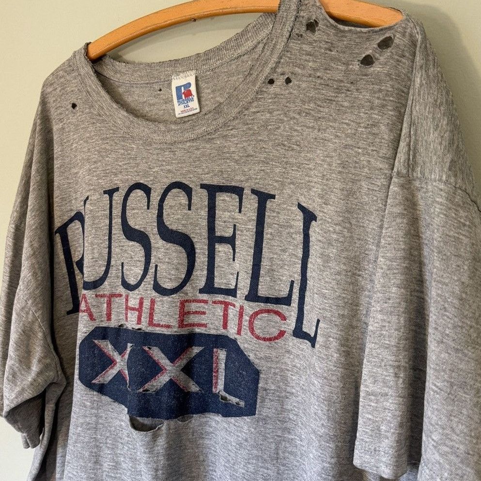 Vintage Thrashed Faded Distressed Russell Athletic Tee