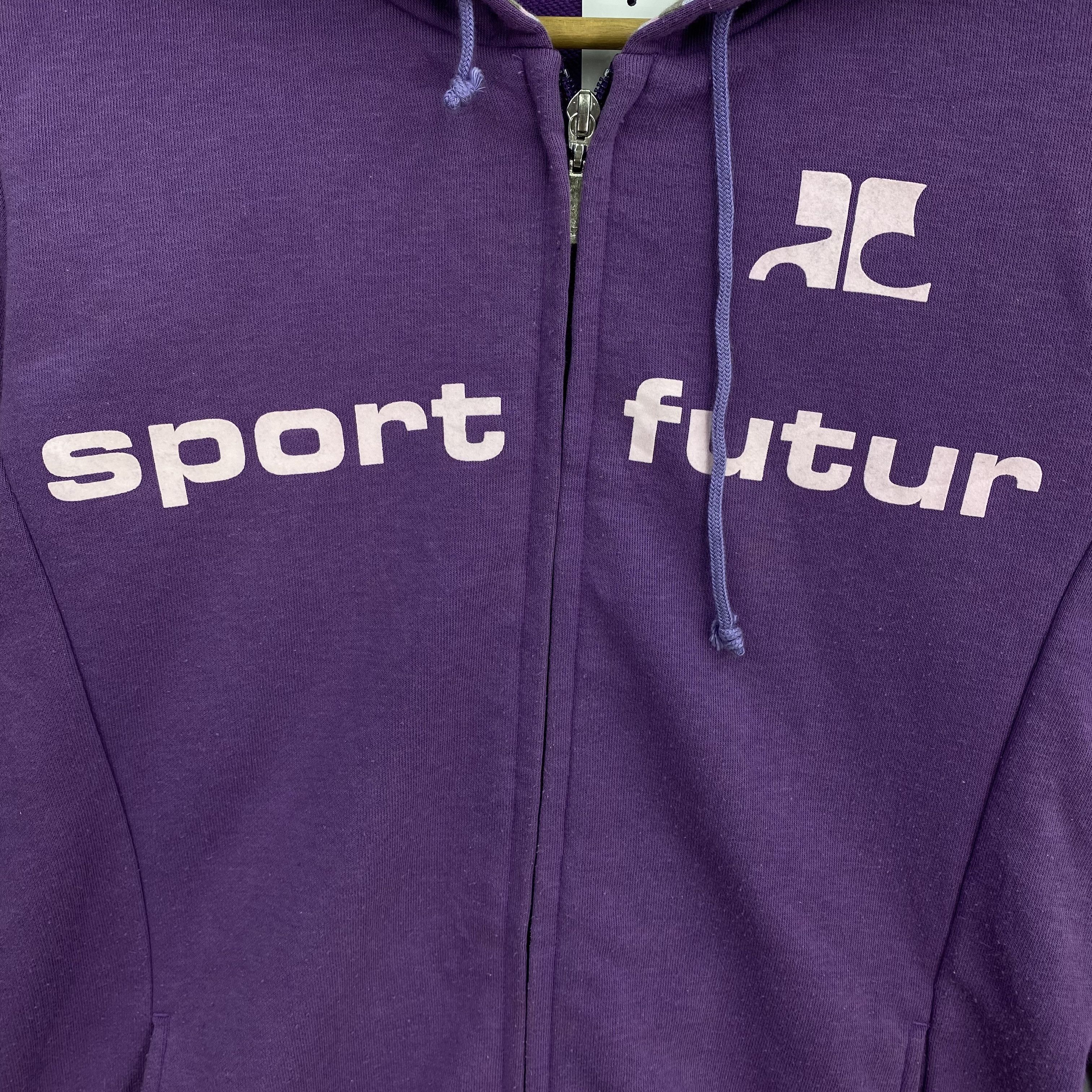 Courreges Vintage Courreges Sport Futur Zip-Up Hoodie Jacket Sweater Size S / US 4 / IT 40 - 4 Thumbnail