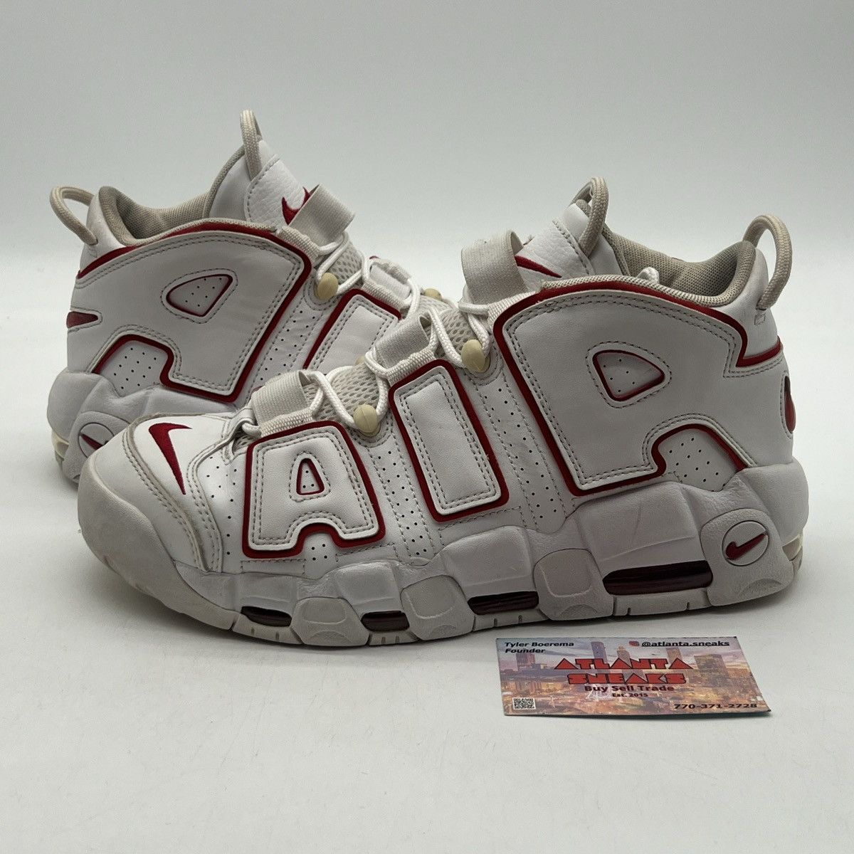 Nike Air uptempo white varsity red Size US 8.5 / EU 41-42 - 1 Thumbnail