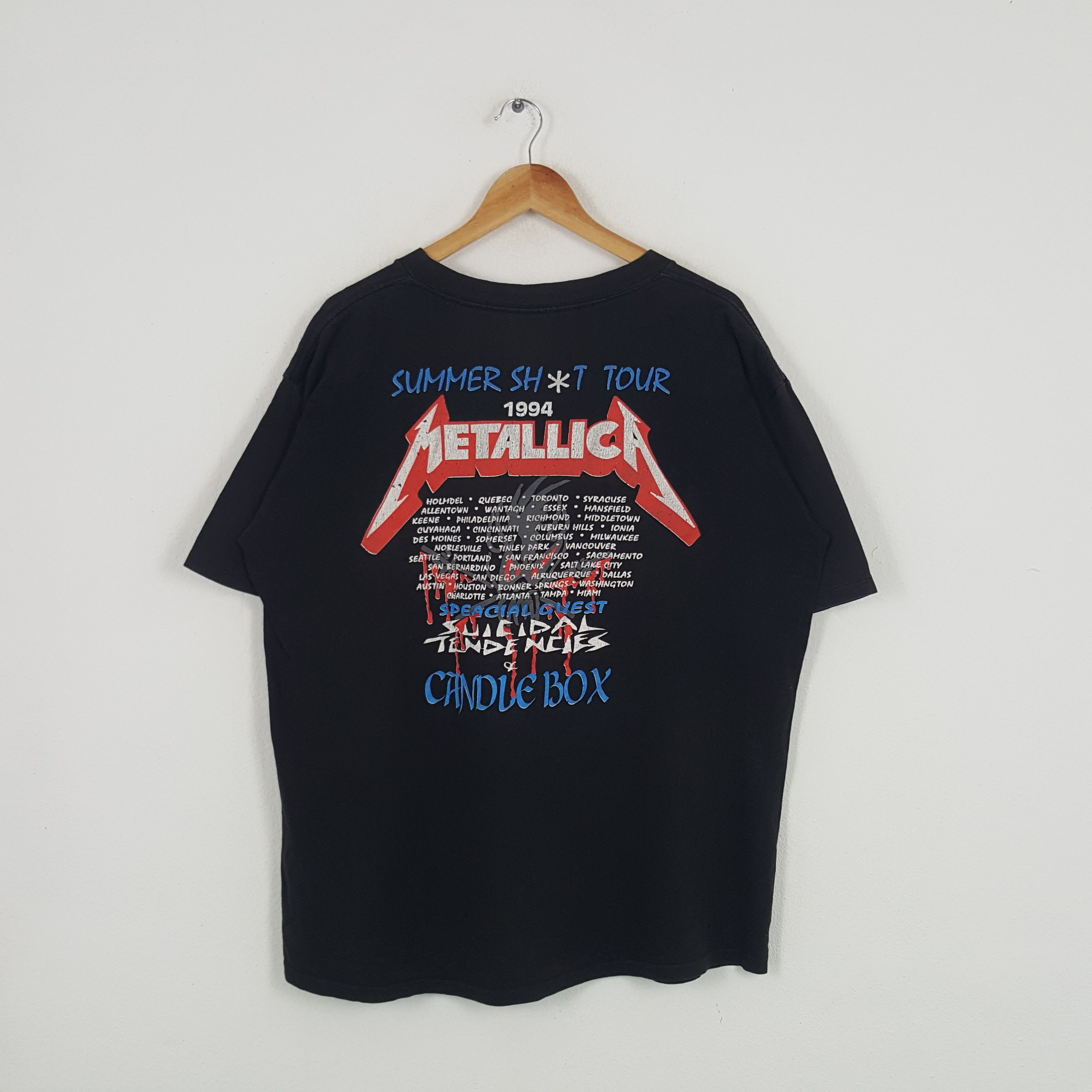 Band Tees × Metallica × Vintage Vintage 90's Metallica American Heavy Metal Band Tshirt Size US XXL / EU 58 / 5 - 3 Thumbnail