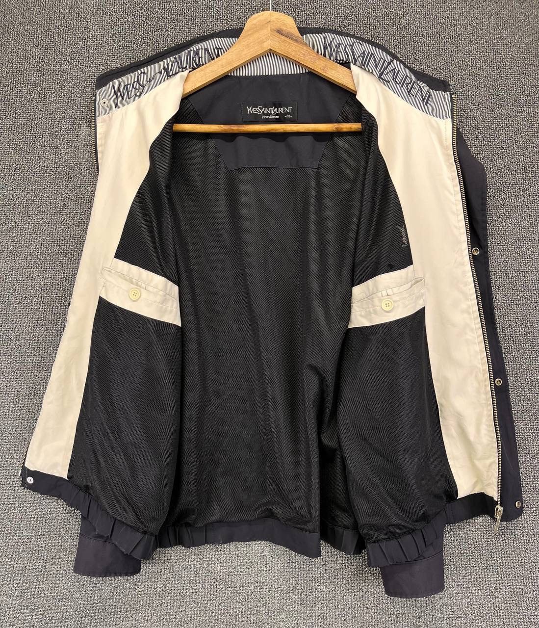 Yves Saint Laurent Vintage Yves Saint Laurent Luxury Zip Up Trashed Jacket Size US M / EU 48-50 / 2 - 5 Thumbnail