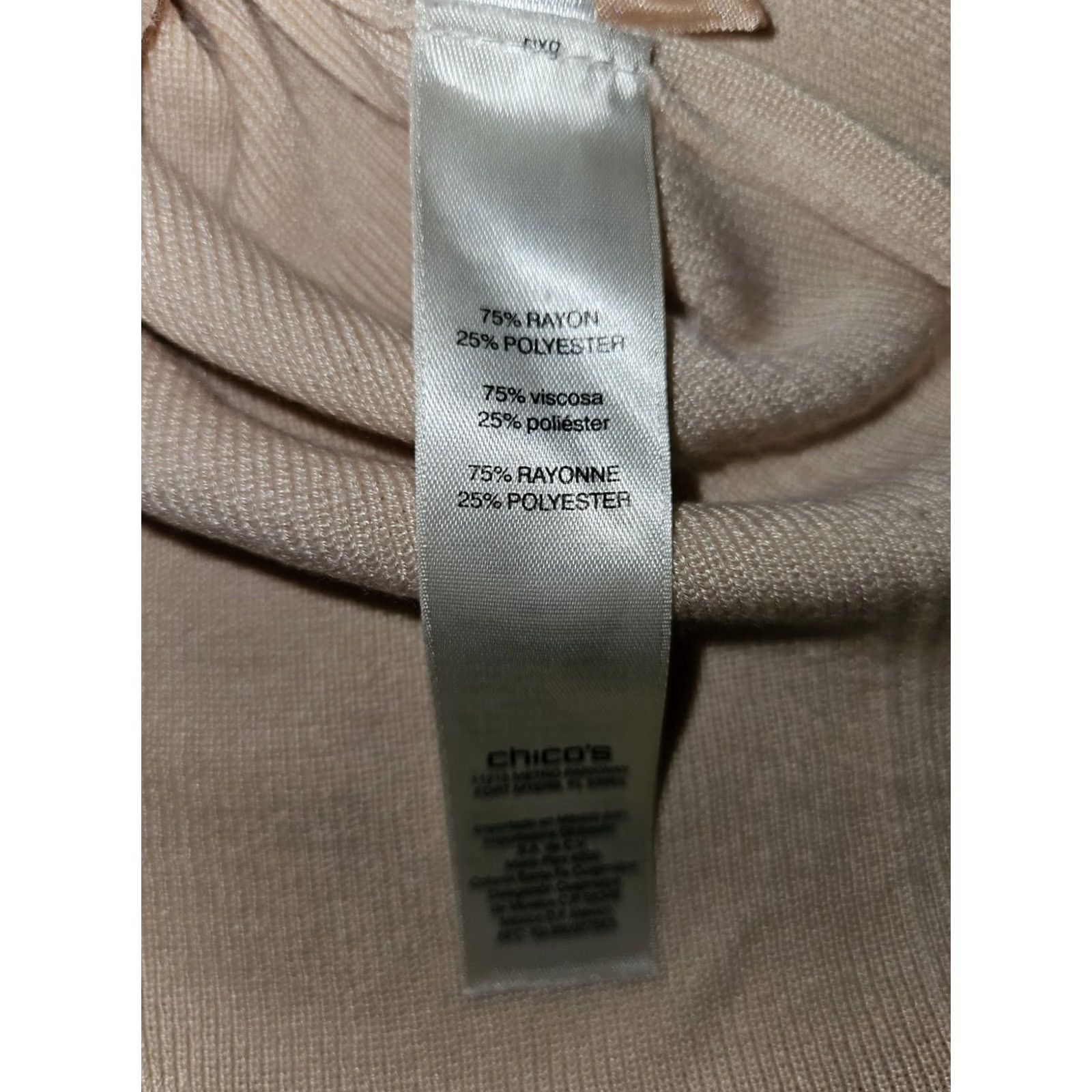 Vintage Chico's Pullover Sweater Beige Turtleneck Long Sleeve Lightweight Classic, Preppy, Teacher Womens Size 1 Regular Size XS / US 0-2 / IT 36-38 - 6 Thumbnail