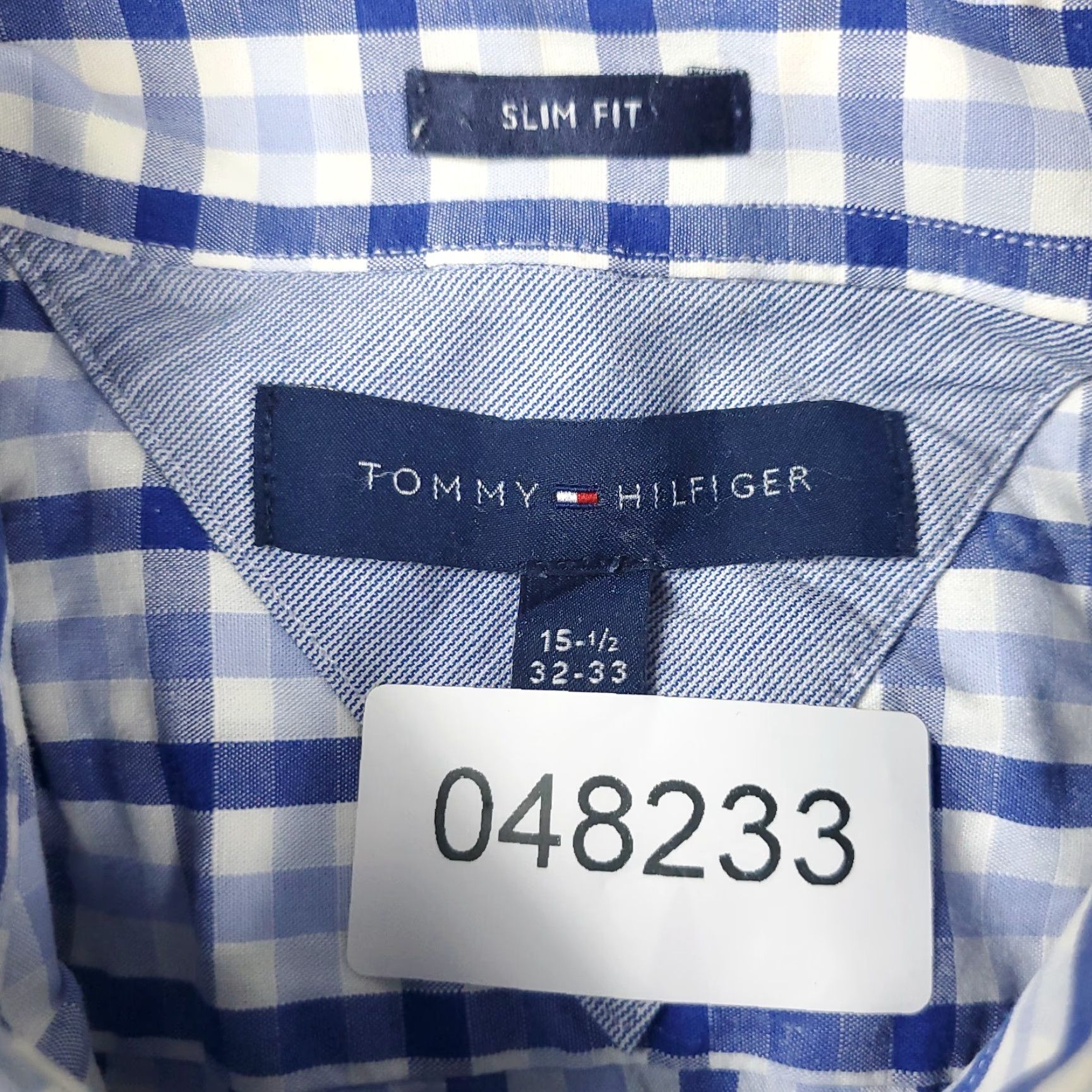 Tommy Hilfiger Tommy Hilfiger Blue Plaid Dress Shirt Men’s 15.5 Long Sleeve Button Up Size 40R - 8 Thumbnail