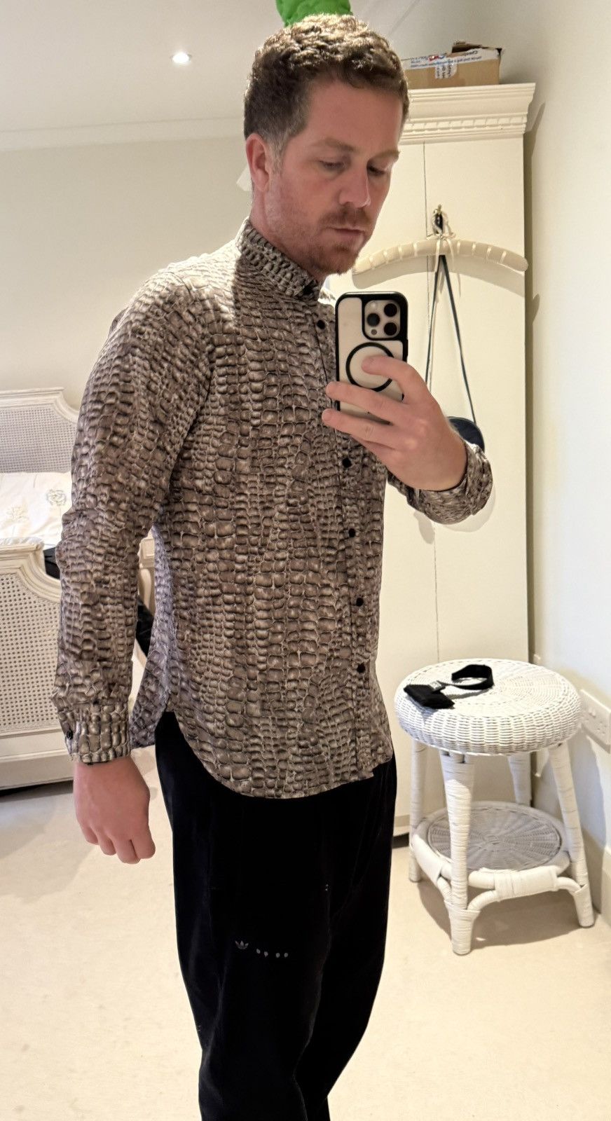 Saint Laurent Paris SS14 Saint Laurent crocodile shirt Hedi Slimane 40 Size US L / EU 52-54 / 3 - 5 Thumbnail