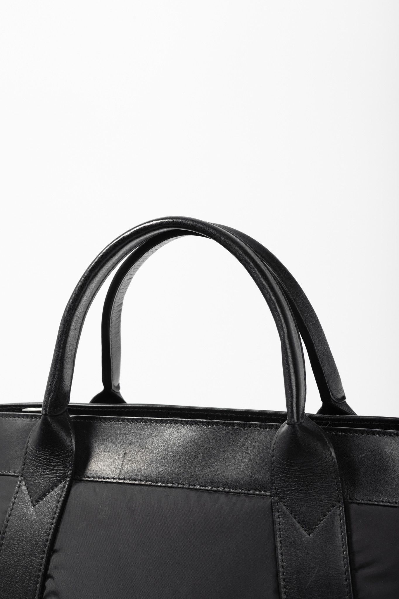 Balenciaga Balenciaga Cabas S Black Wadded Nylon & Calfskin Tote Bag Size ONE SIZE - 6 Thumbnail