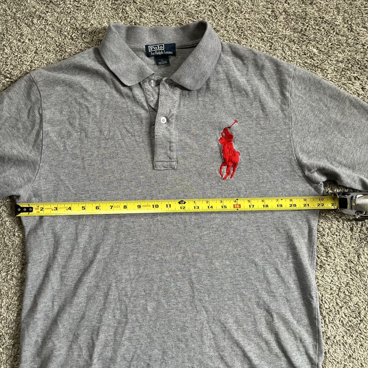 Polo Ralph Lauren 🔴Polo Ralph Lauren Shirt Size Large Gray Red Big Polo Size US L / EU 52-54 / 3 - 5 Thumbnail