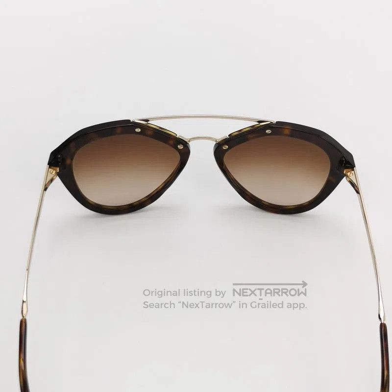 Prada Prada Logo Frame Tortoiseshell Sunglasses. Size ONE SIZE - 6 Thumbnail