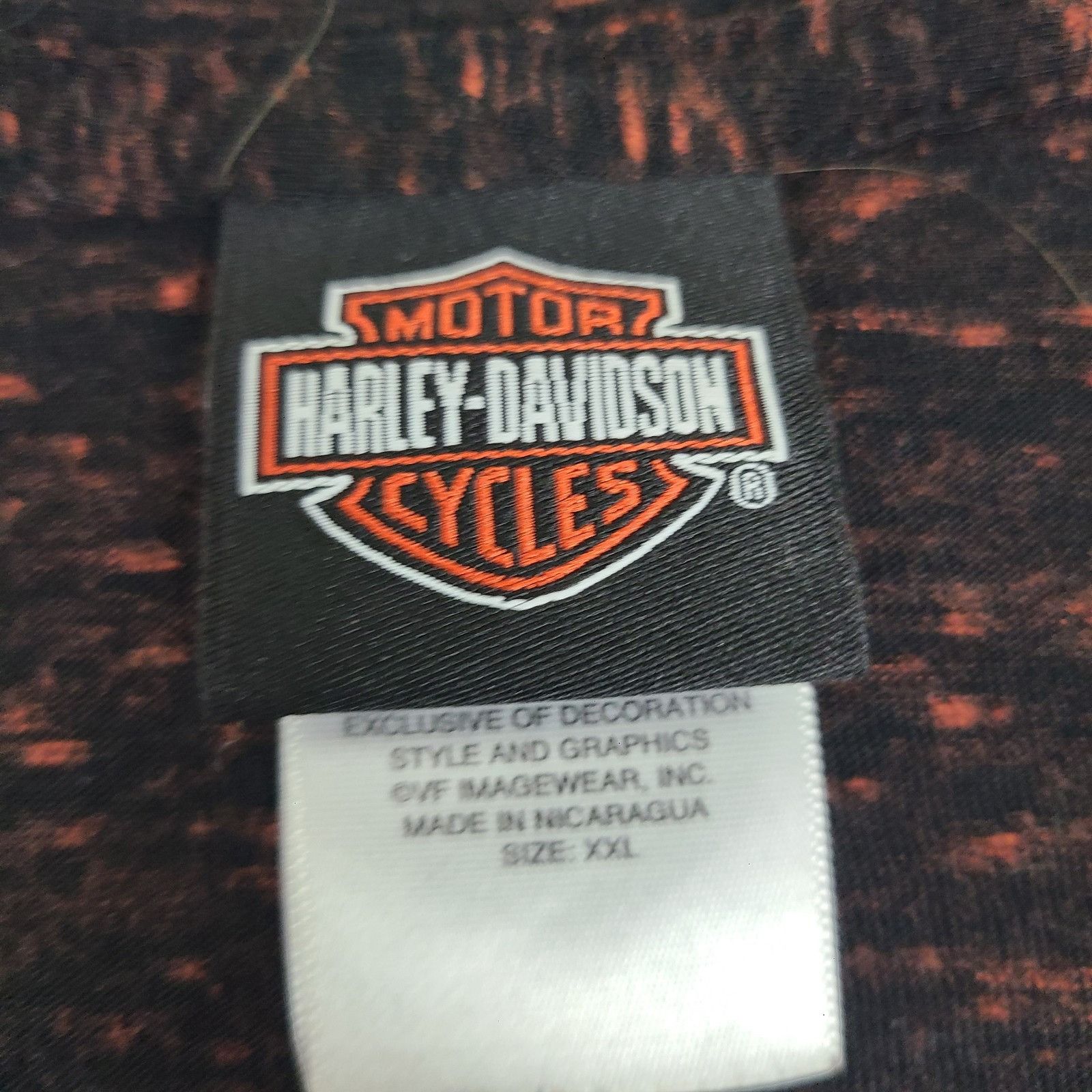 Harley Davidson Harley Davidson Short Sleeve T-Shirt Black/orange Washout Si Size XXL / US 16-18 / IT 52-54 - 4 Thumbnail
