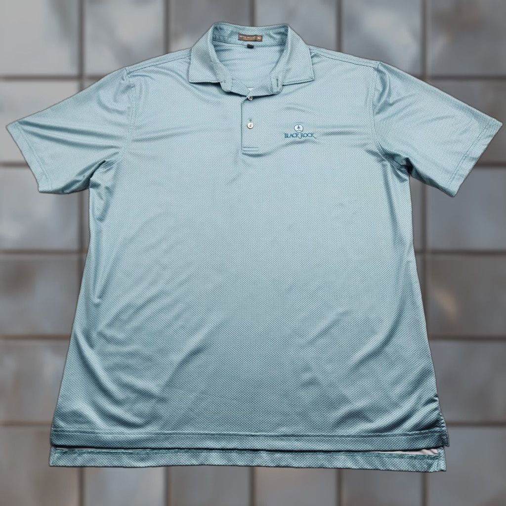 Peter Millar Peter Millar Polo Shirt Mens L Summer Comfort Golf Blue Geometric Logo Stretch Classic Preppy Size US L / EU 52-54 / 3 - 1 Thumbnail