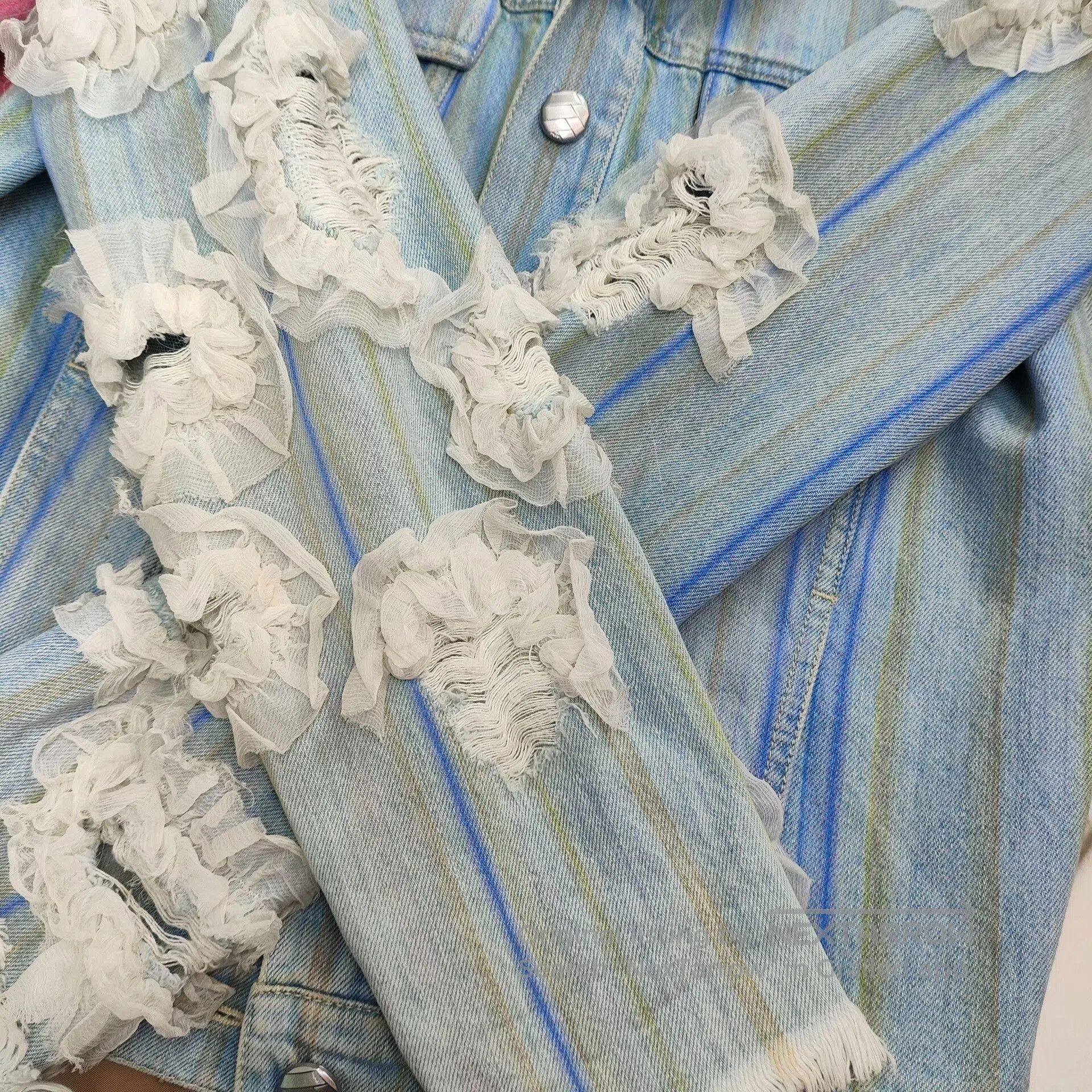 Chanel Chanel 18S Waterfall Denim Jacket. Size XS / US 0-2 / IT 36-38 - 8 Thumbnail
