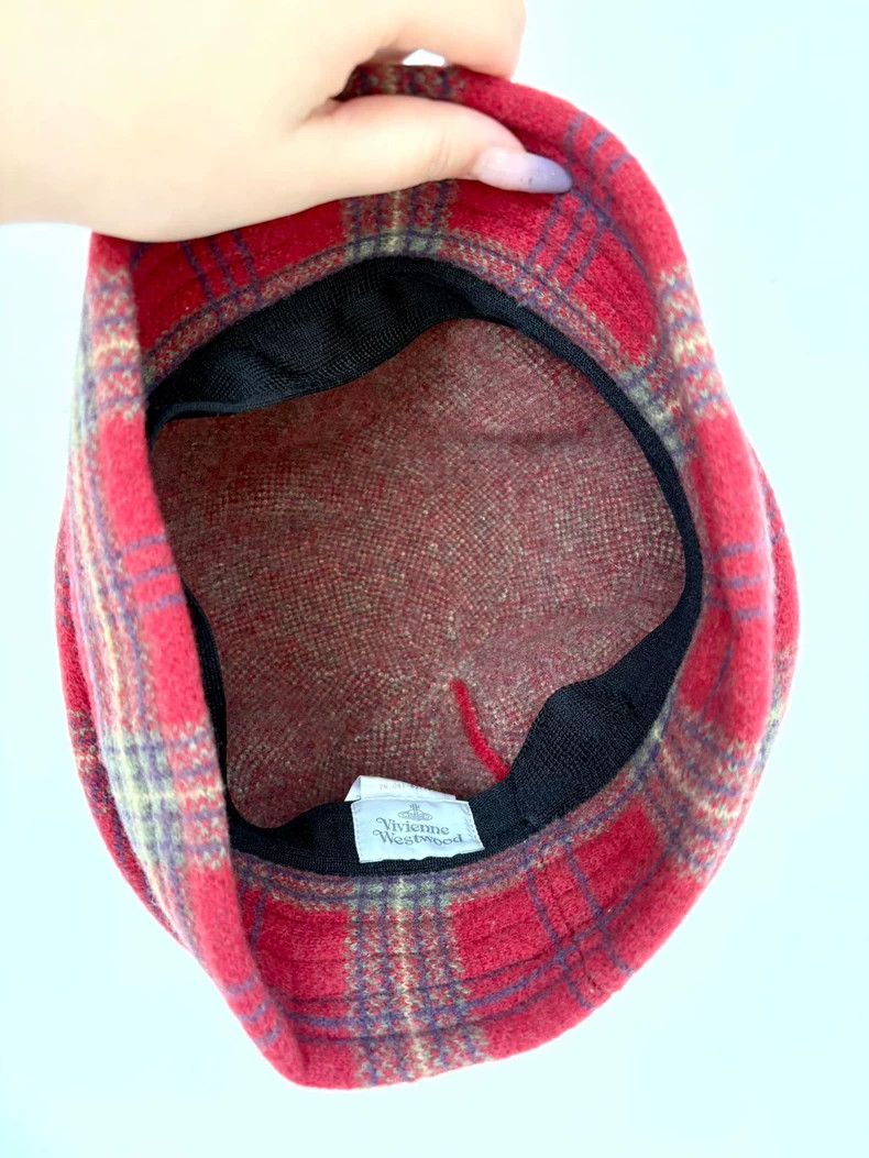 Vivienne Westwood Vivienne Westwood Old red checked painter's cap newsboy ha Size ONE SIZE - 5 Thumbnail