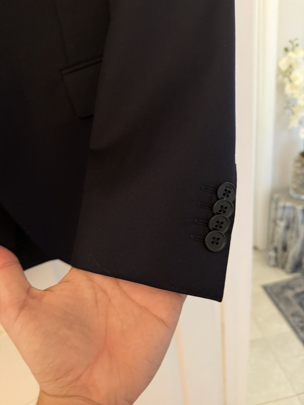 Hugo Boss BOSS Menswear Slim Fit Suit Jacket in Virgin-Wool Serge Size 42R - 5 Thumbnail