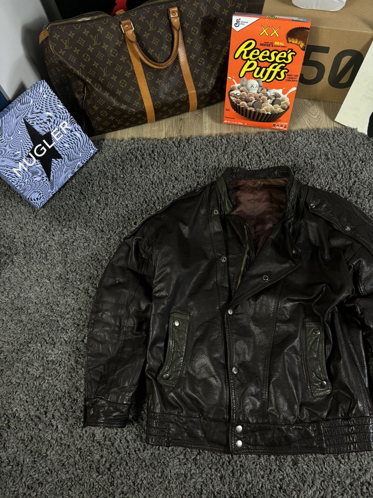Vintage Vintage Real Leather Asymmetrical Motorcycle Jacket Black Size US L / EU 52-54 / 3 - 3 Thumbnail