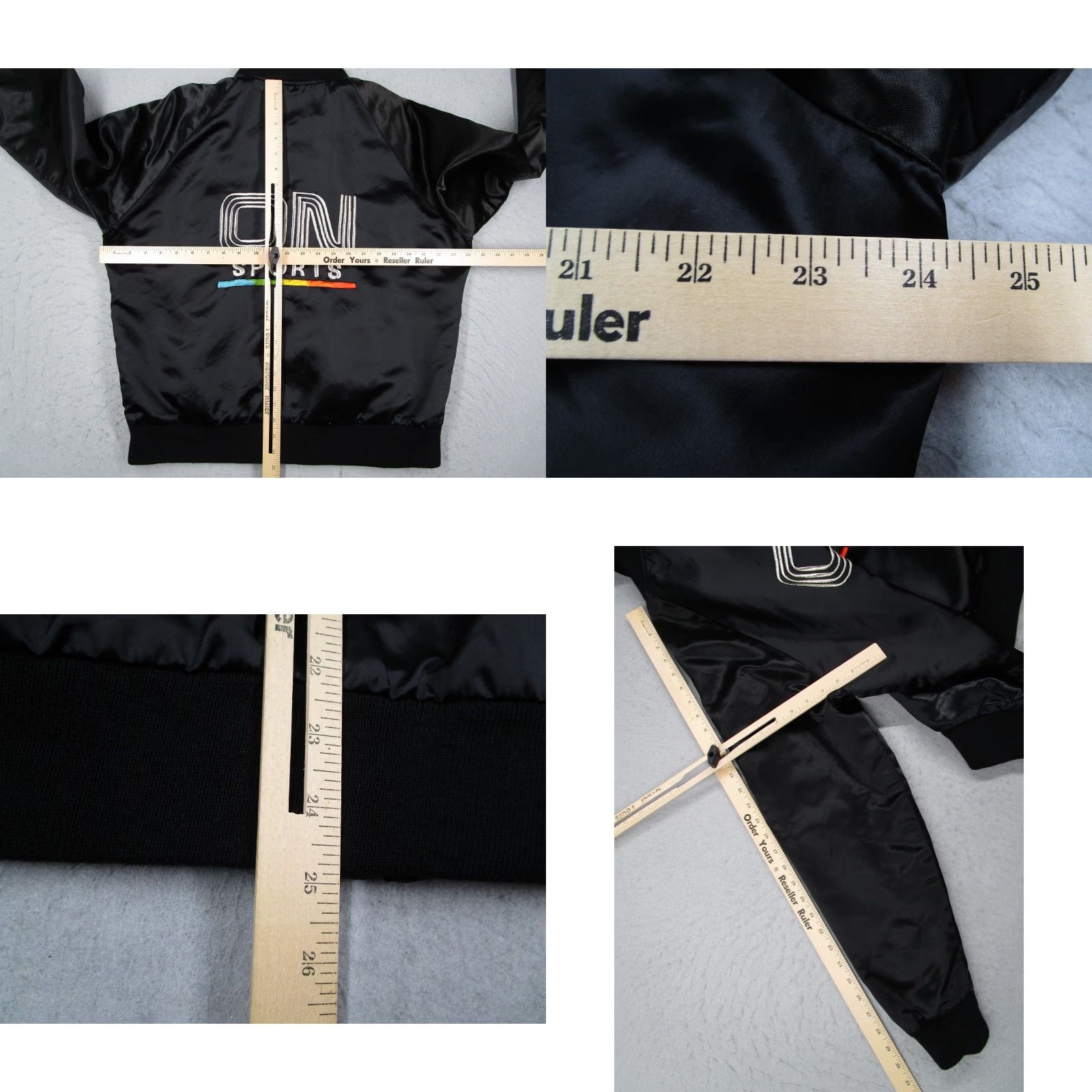 Vintage VINTAGE Fad Times Bomber Jacket Mens Large Black Satin Embroidered Retro Sports 80s 90s Size US L / EU 52-54 / 3 - 8 Thumbnail