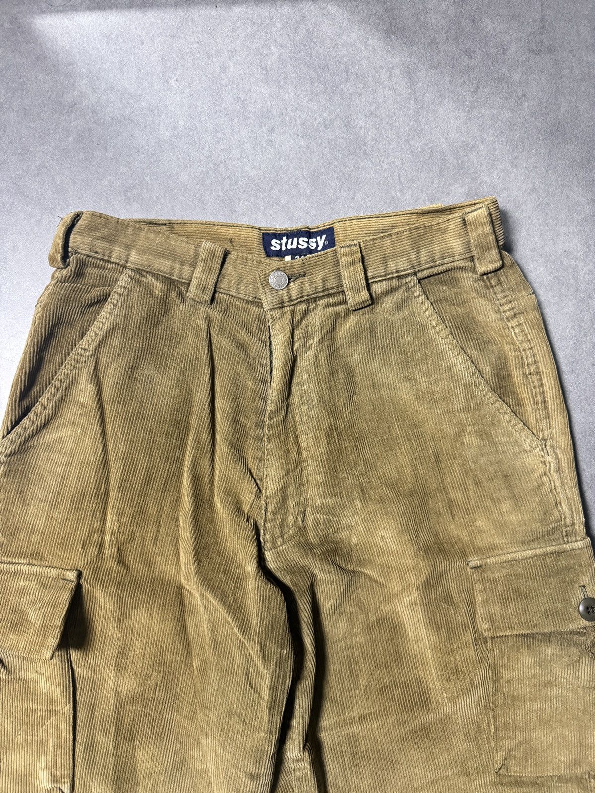 Stussy Vintage Rare Stussy Corduroy Cargo Pants Skate Size US 31 - 3 Thumbnail