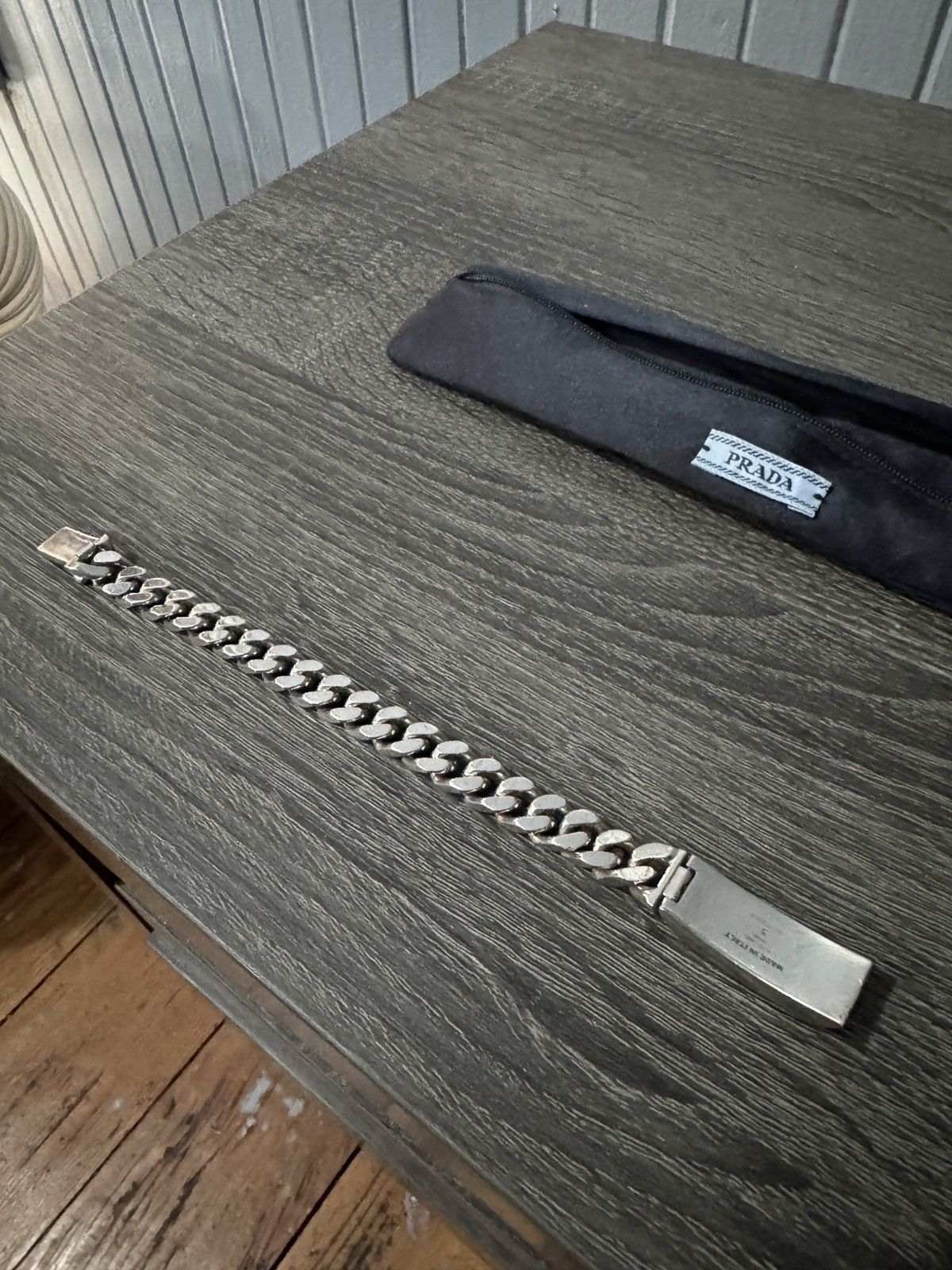 Prada Prada Logo Curb Chain Bracelet Ag925 Sterling Silver Size S Size ONE SIZE - 12 Thumbnail
