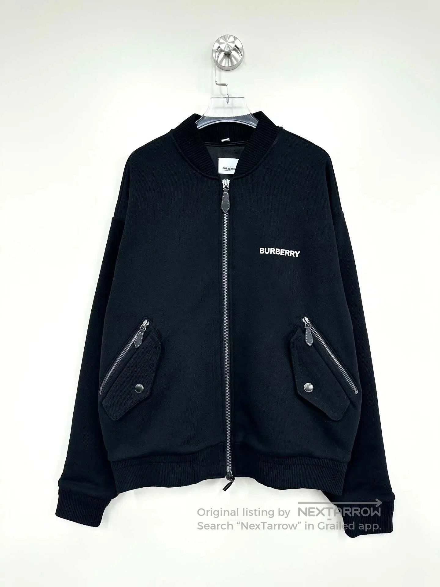 Burberry Burberry Black Warhorse Logo Printed Flight Jacket| Size M / US 6-8 / IT 42-44 - 1 Thumbnail