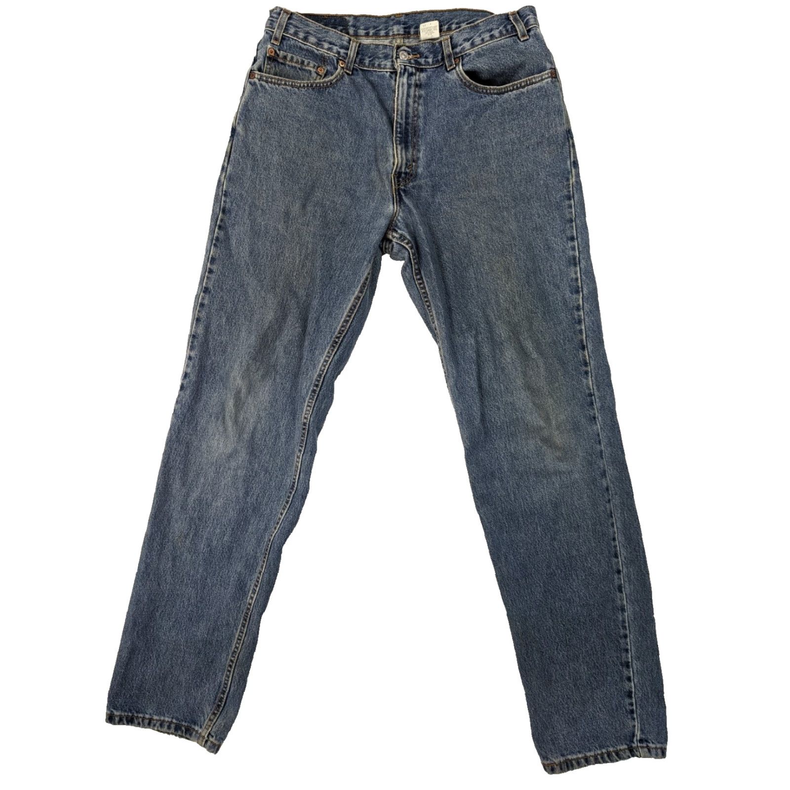 Denime VINTAGE Levi's 550 Jeans Mens 36x36 Relaxed Fit Tapered Leg Denim Blue 90s Classic Levis 500 Series Mens Size US 36 / EU 52 - 2 Thumbnail
