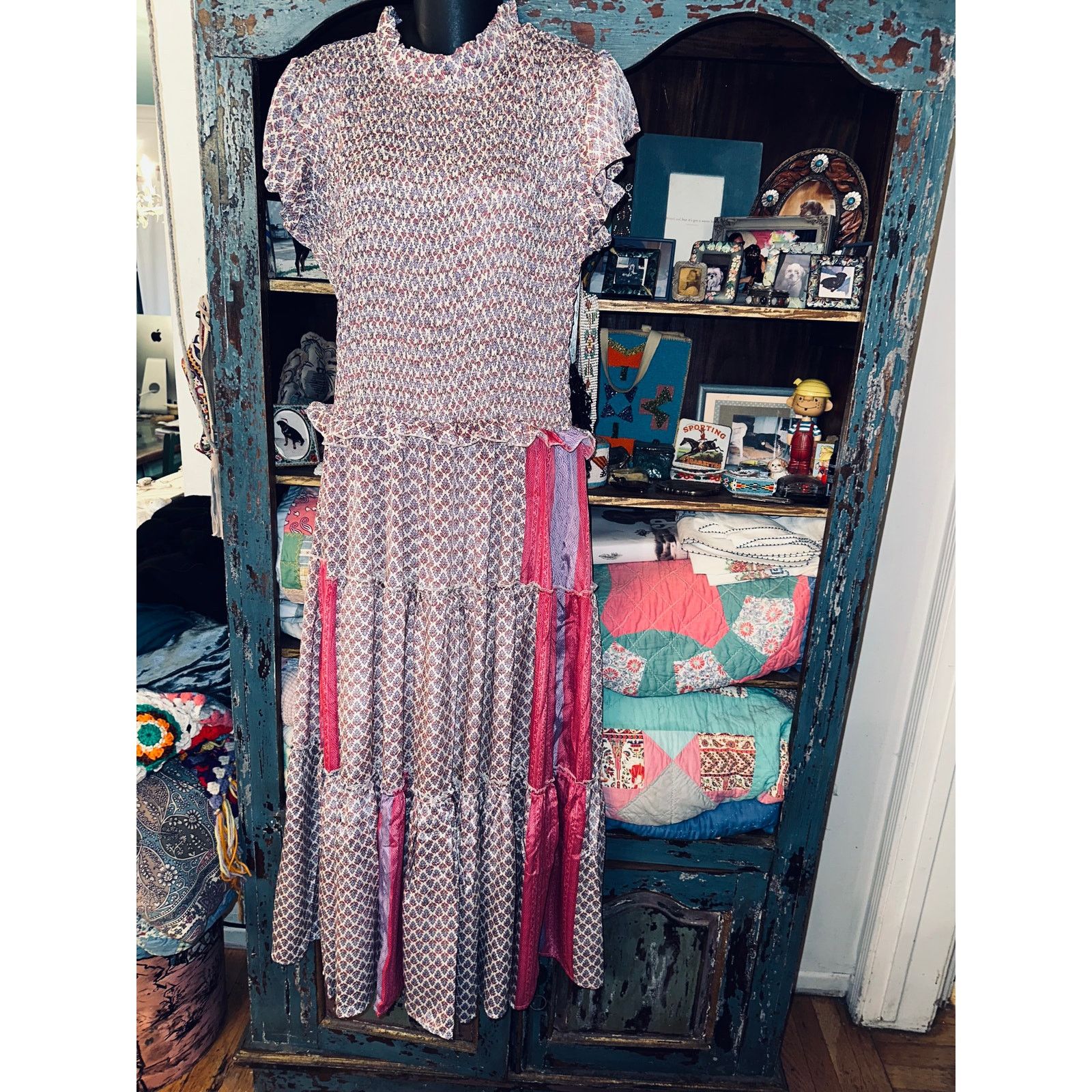 Other PERRY WALKER COLLECTIVE SILK BLEND INDIA PATCH MAXIDRESS Size ONE SIZE - 1 Thumbnail